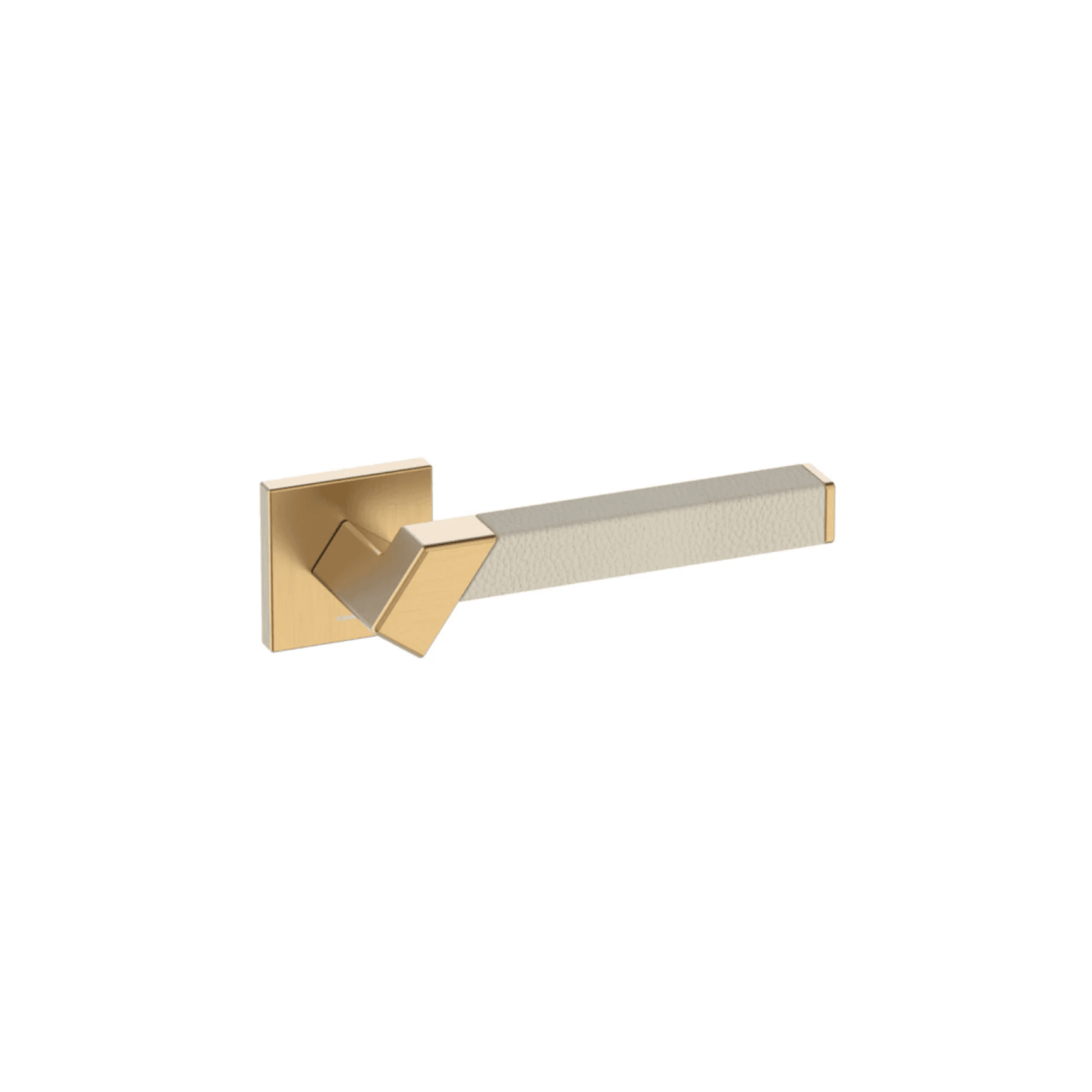 Kawajun Solid Brass and Leather Door Leverset TBT