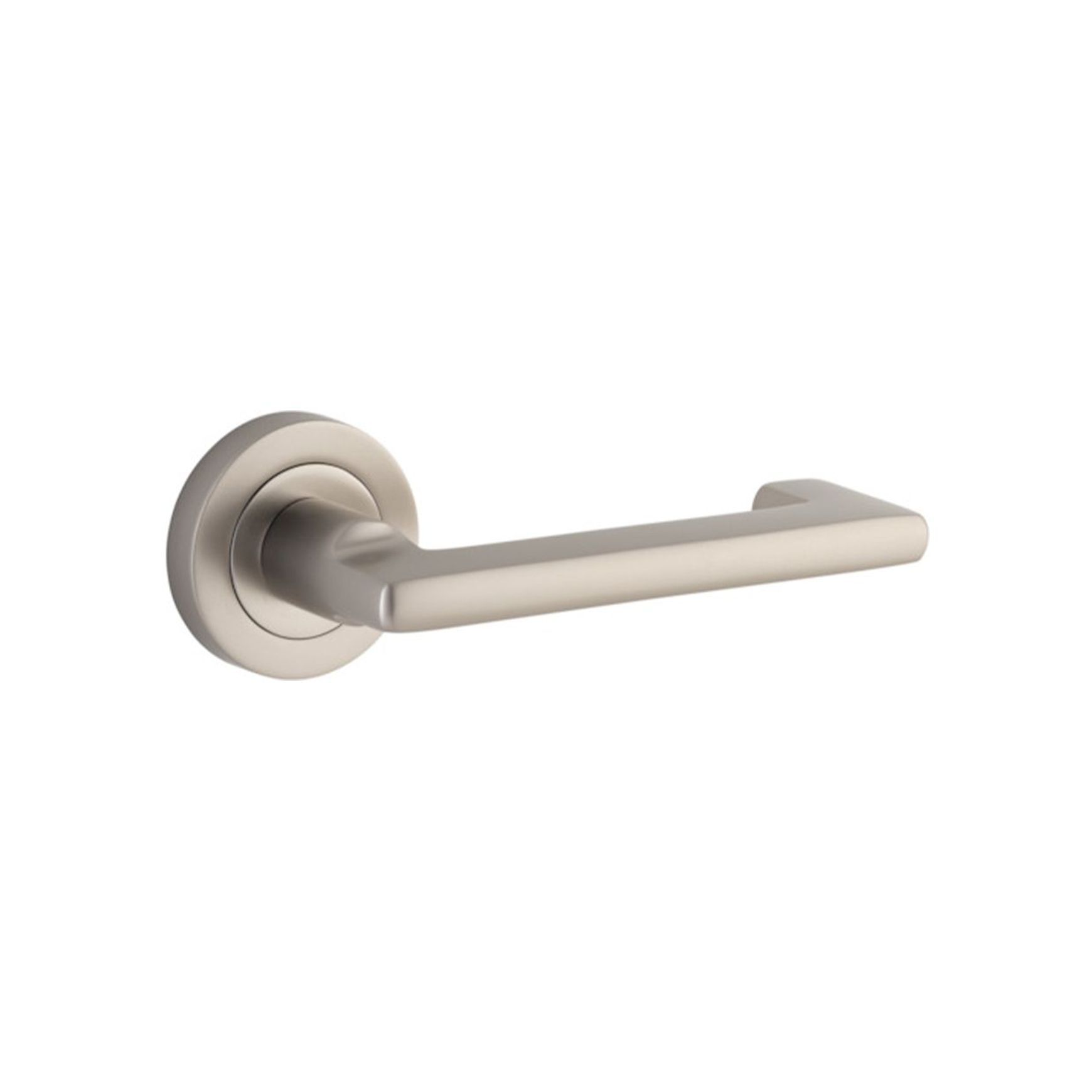 Iver Baltimore Return Door Lever Handle on Round Rose