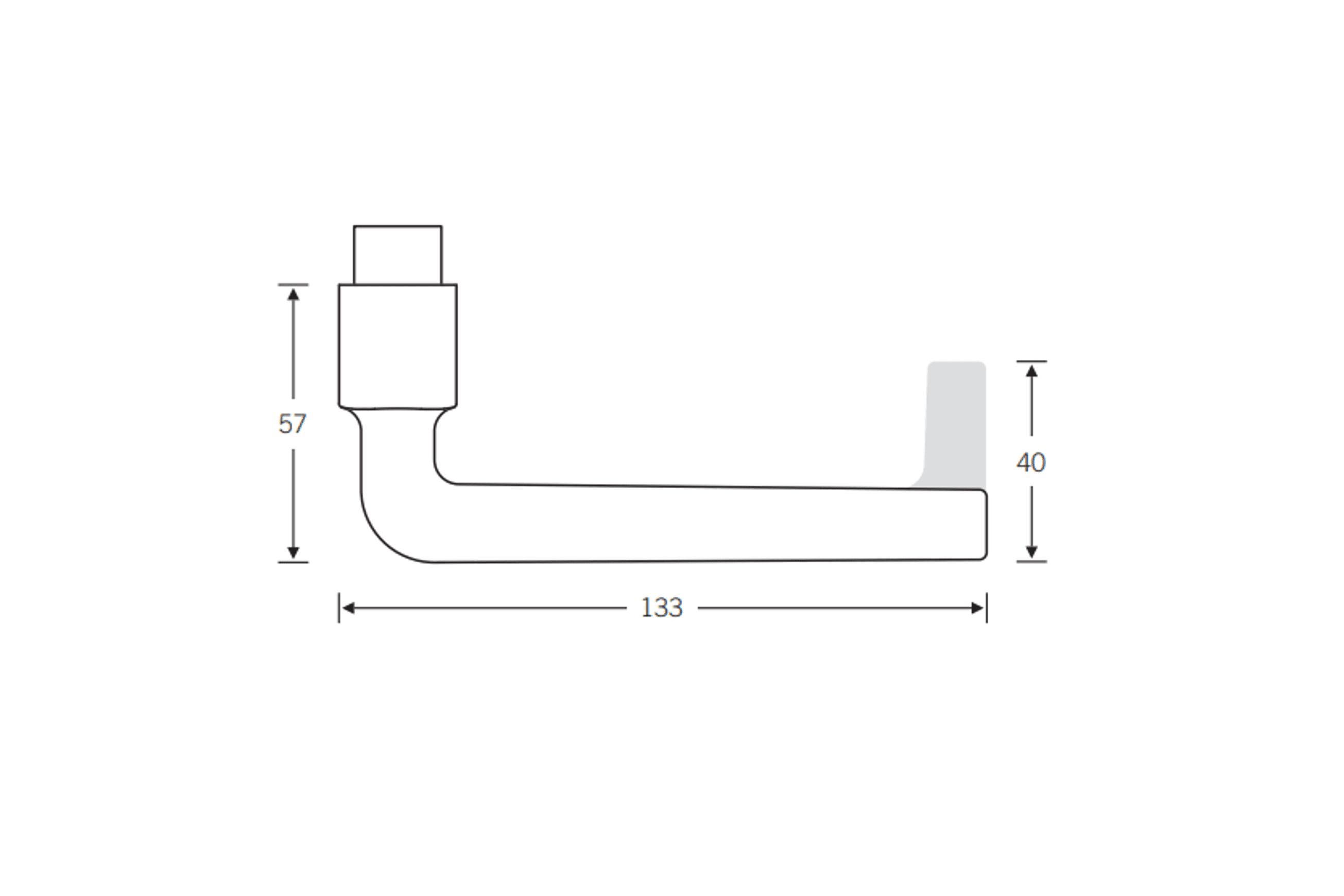 FSB 12 1004 Lever Handle dimensions