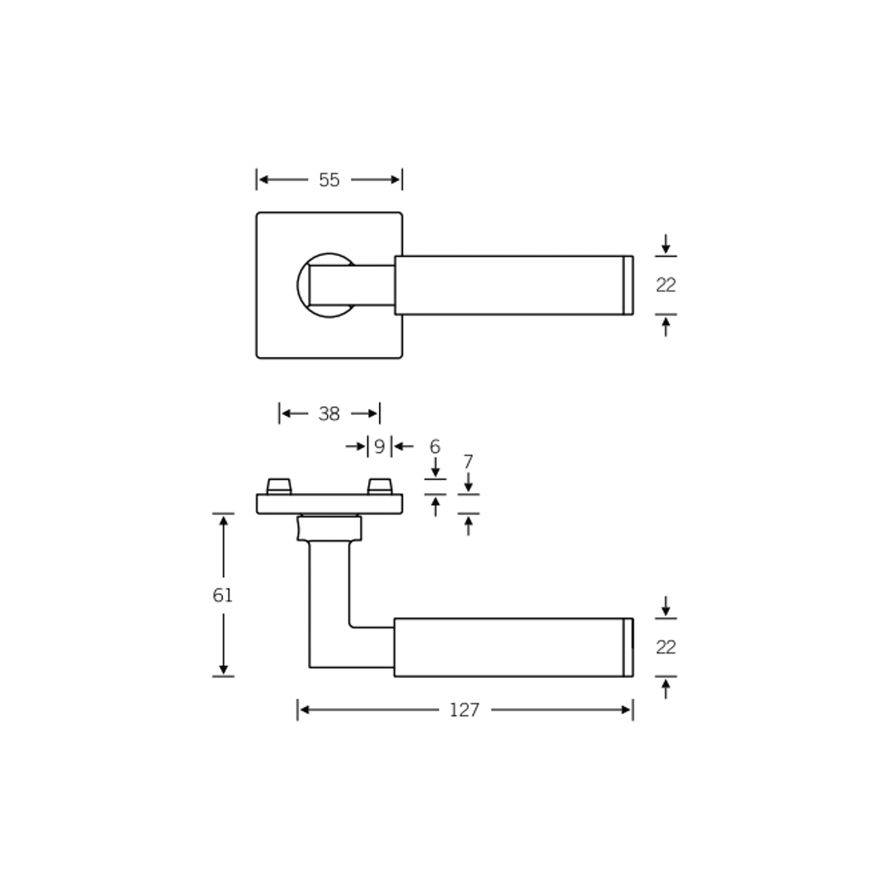 FSB 1102 Lever Handle