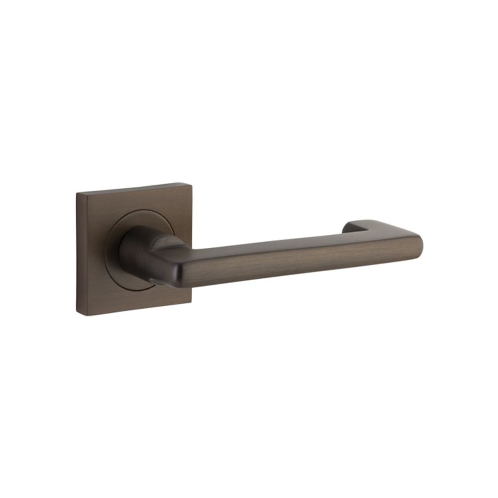 Iver Baltimore Return Door Lever Handle on Square Rose