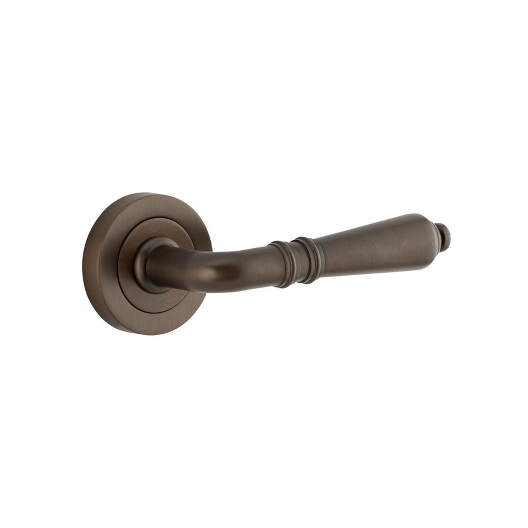 Iver Sarlat Door Lever Handle on Round Rose