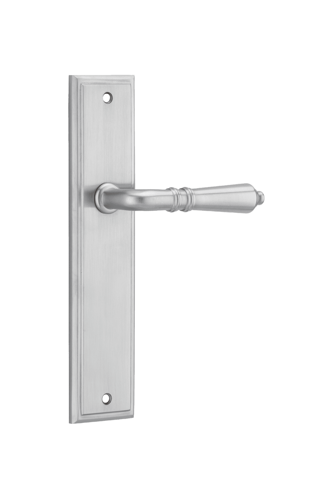 Sarlat Lever - Stepped Backplate | Brushed Chrome