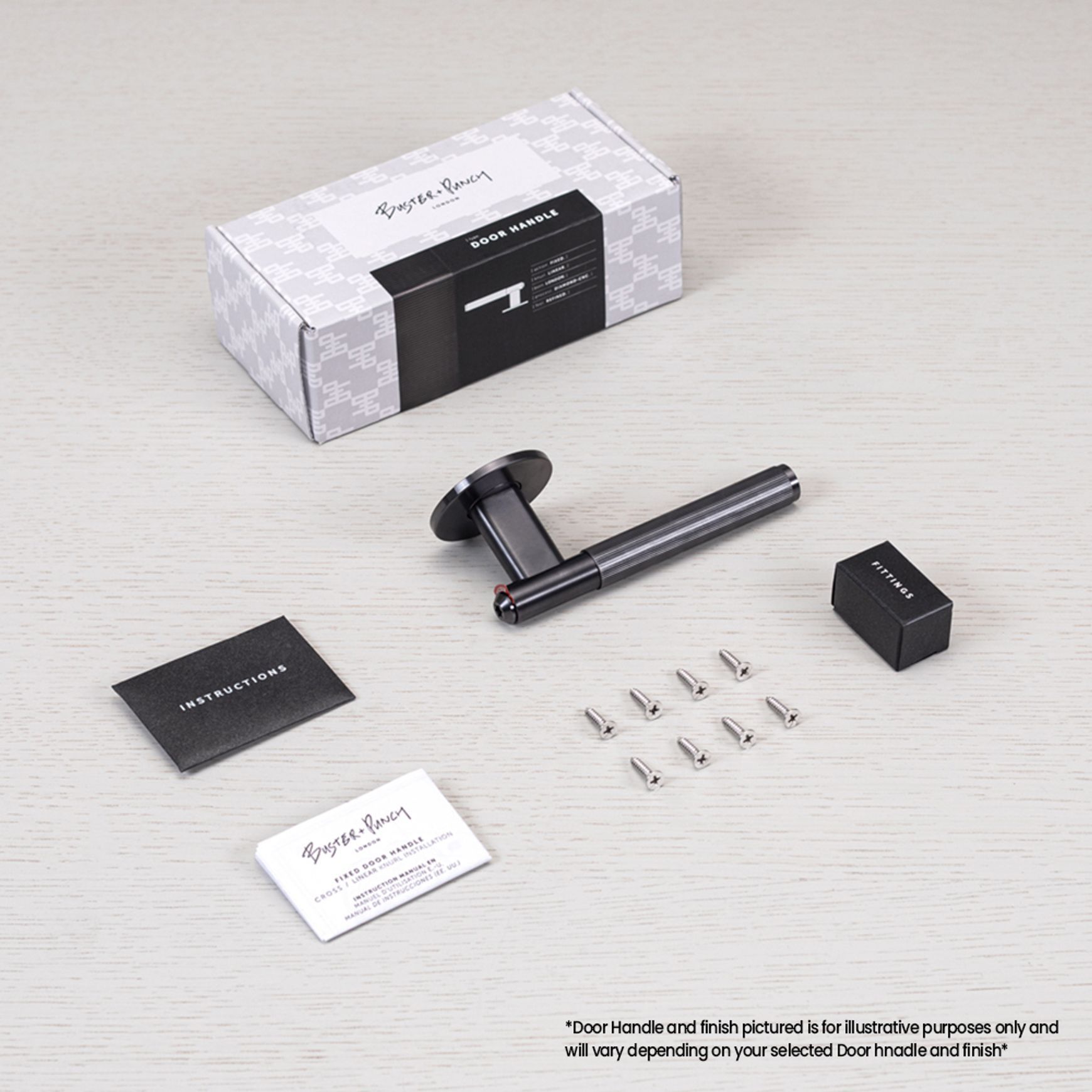 Buster and Punch Linear Fixed Door Handle Single-sided