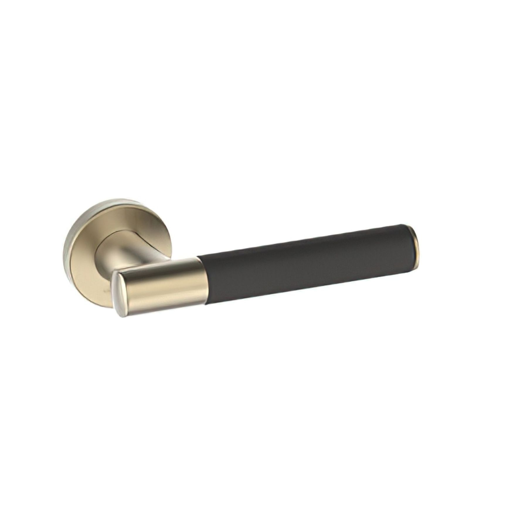 Kawajun Solid Brass and Leather Door Leverset TCC