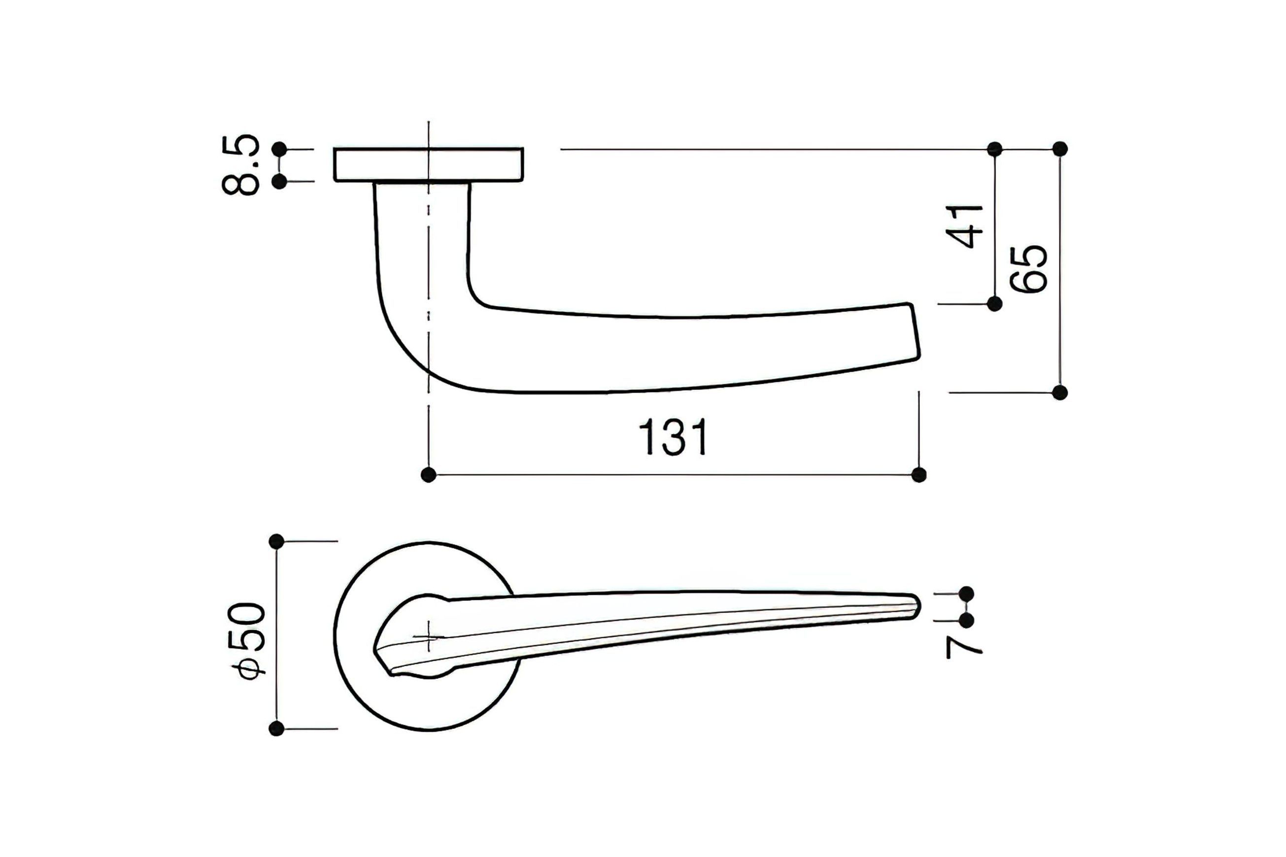 Kawajun Solid Door Lever HWC