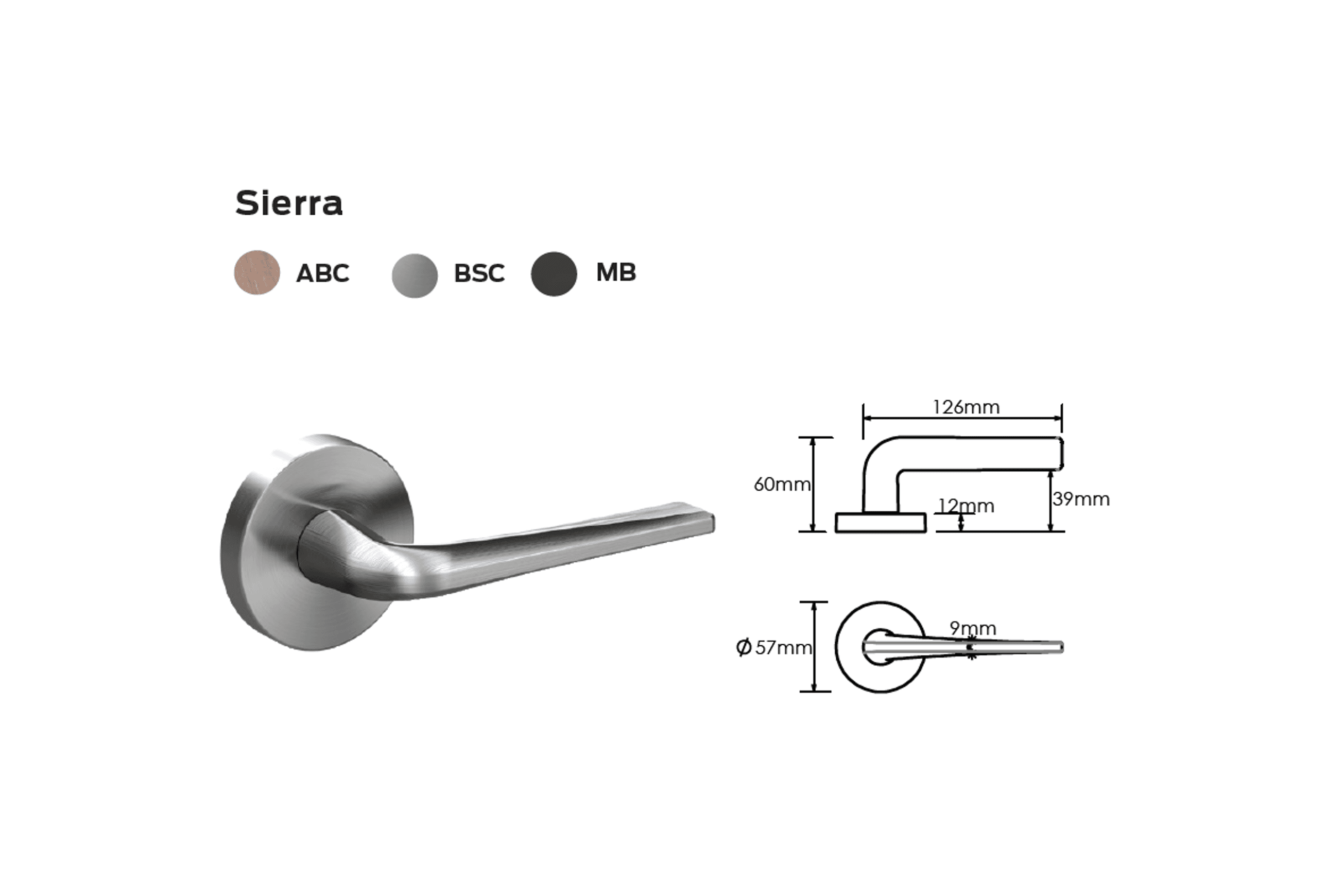Schlage Medio Series Sierra Door Lever