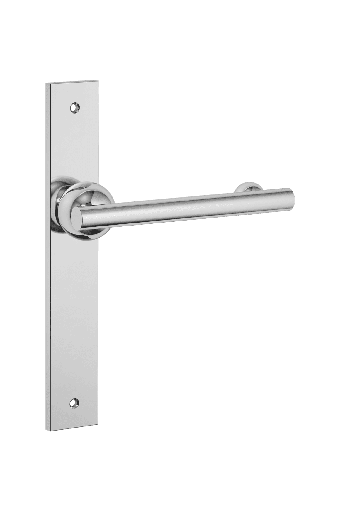 Futurismo Return Door Lever on Rectangular Backplate