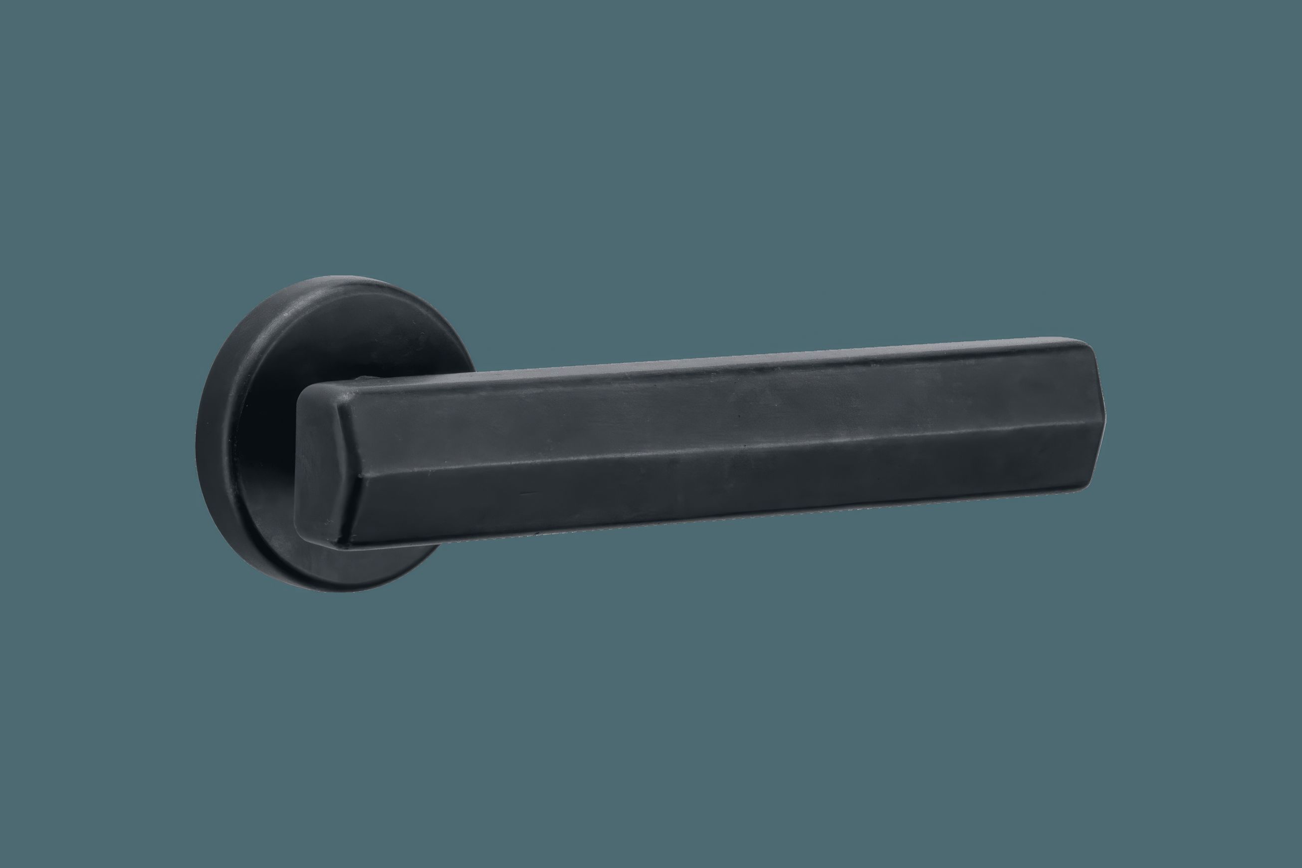 Straight Streaker Return Door Lever - Round Rose