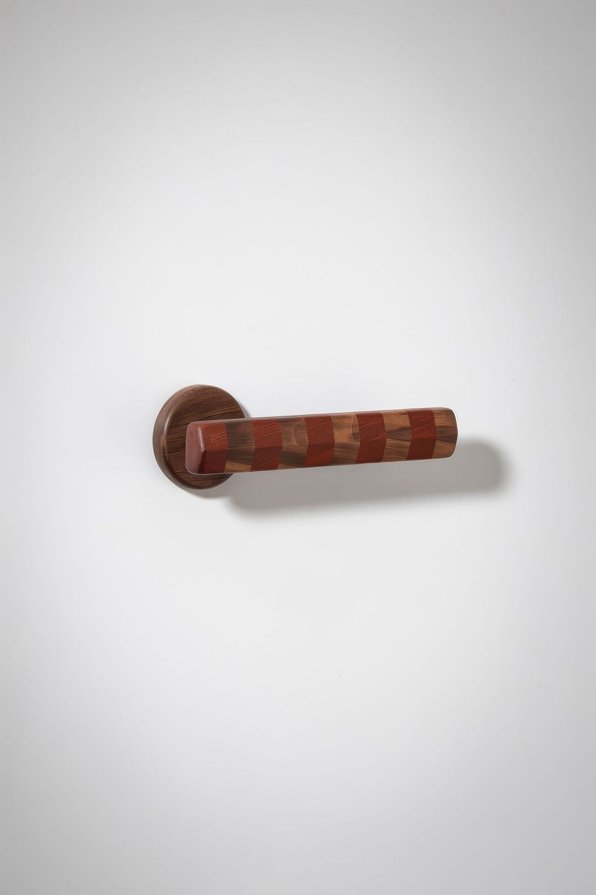 Straight Streaker Return Door Lever - Round Rose