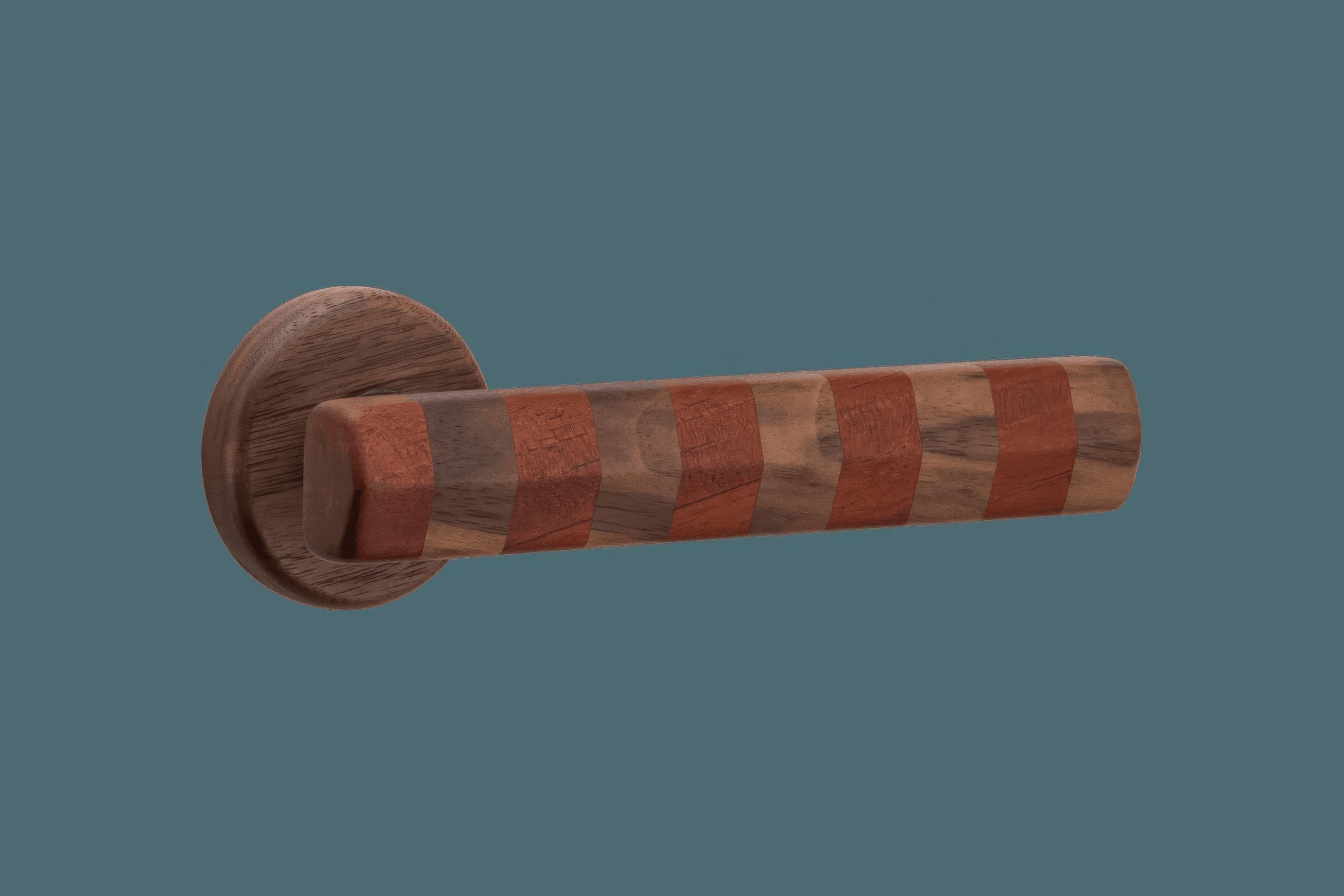 Straight Streaker Return Door Lever - Round Rose