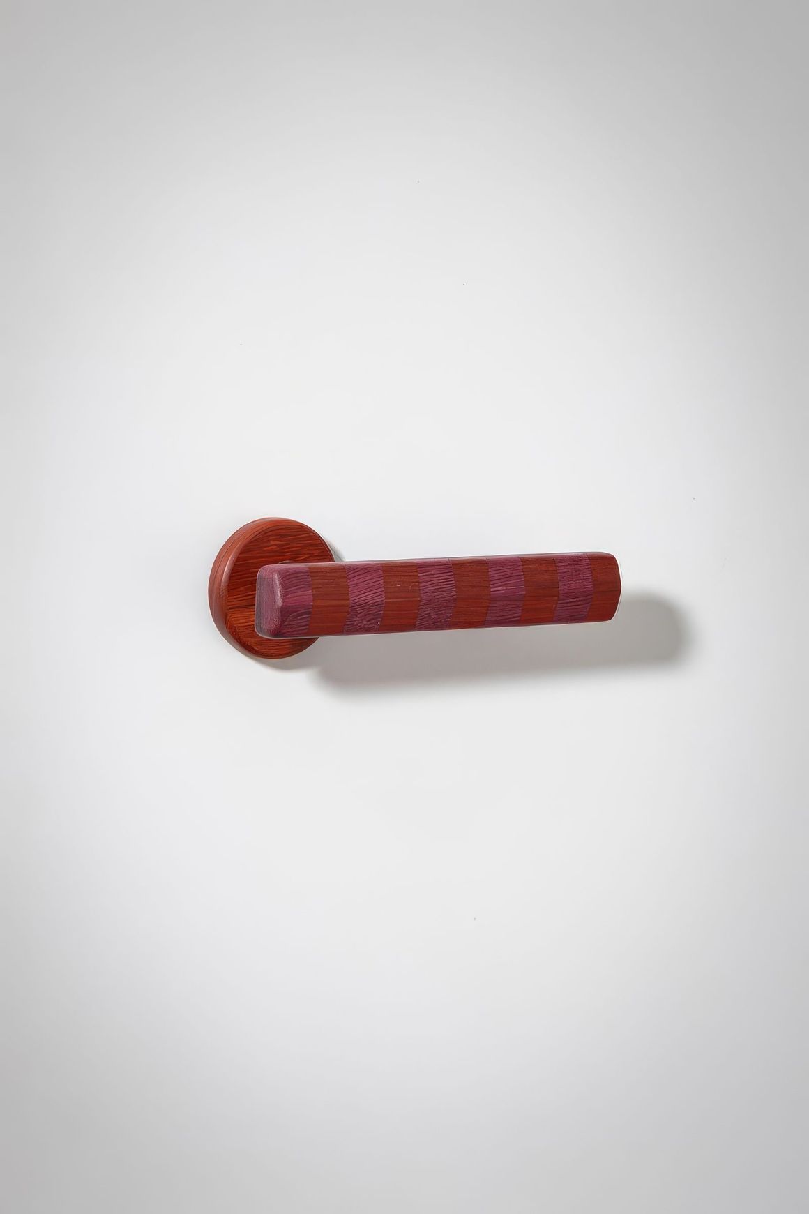 Straight Streaker Return Door Lever - Round Rose