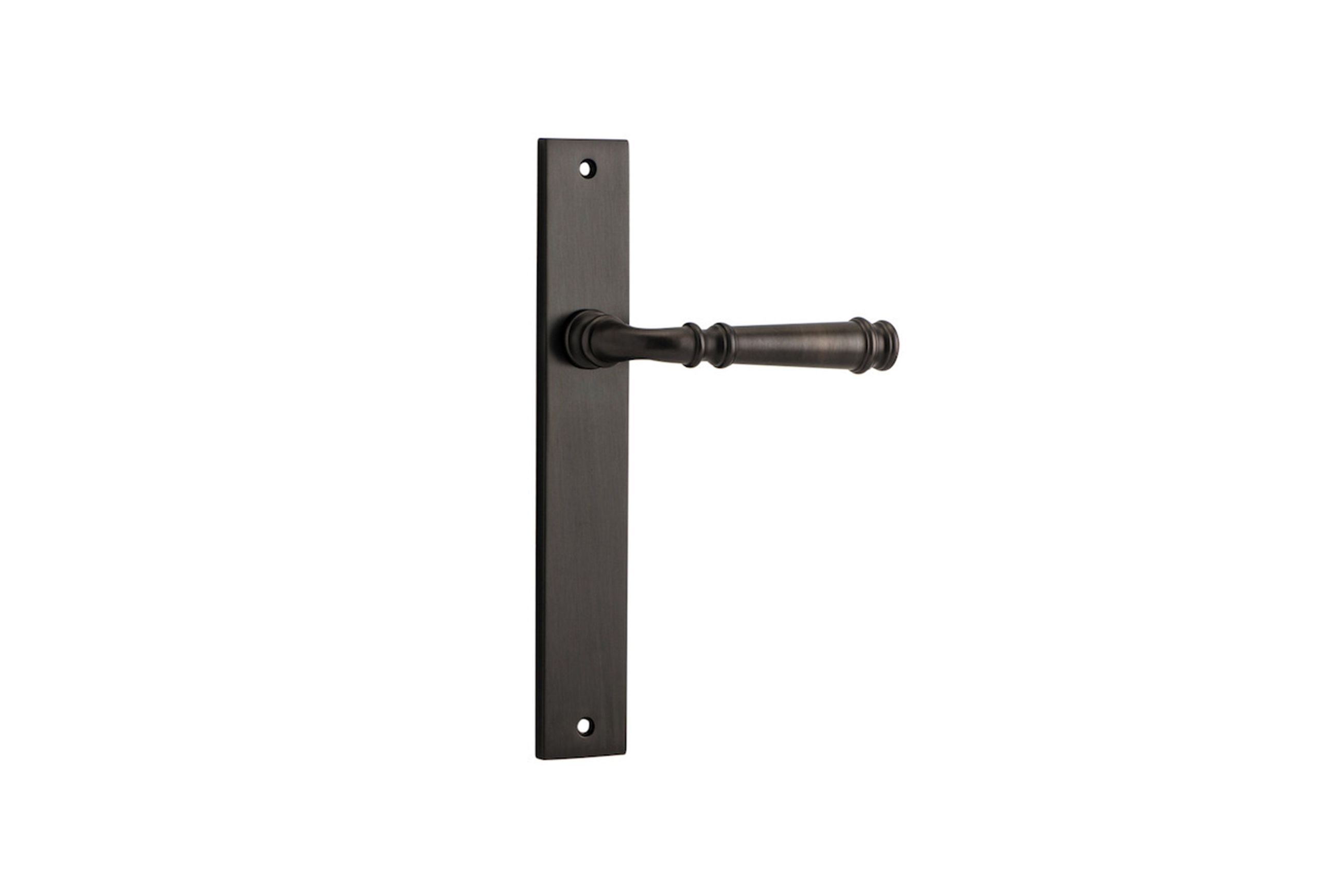 Verona Door Lever Rectangular Backplate