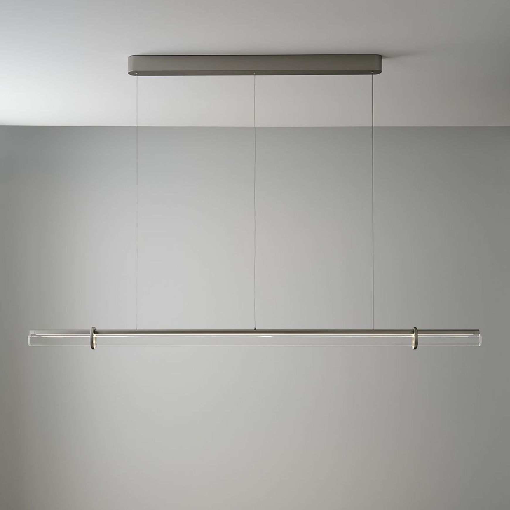 Stella LED Crystal Rod Linear Pendant in Nickel