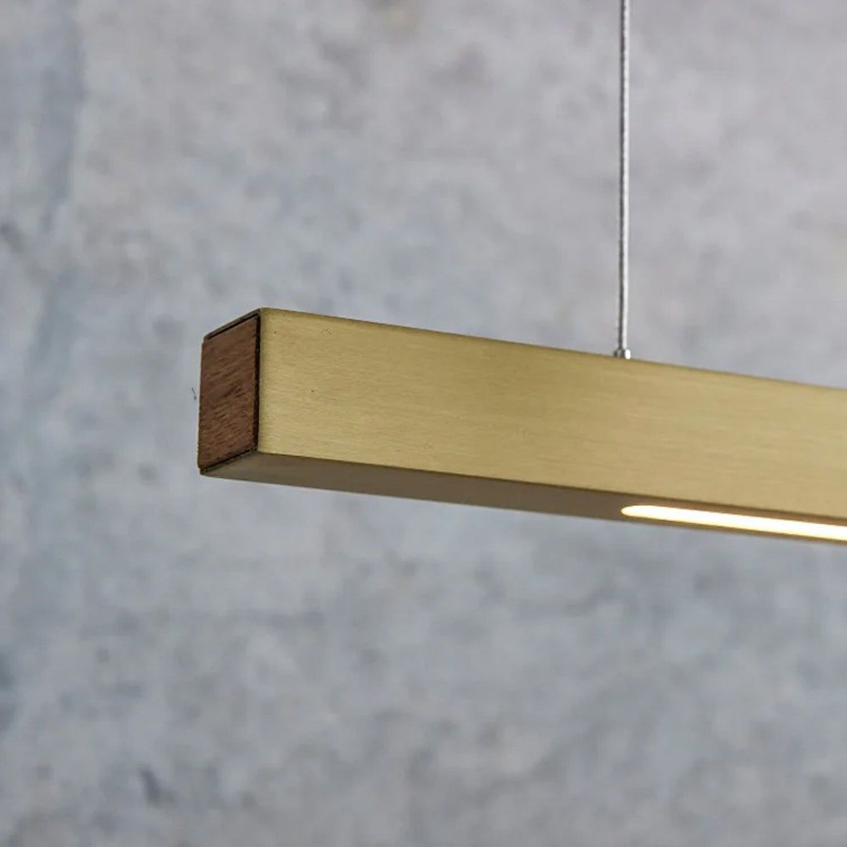 Capsühl Linear LED Pendant Brass