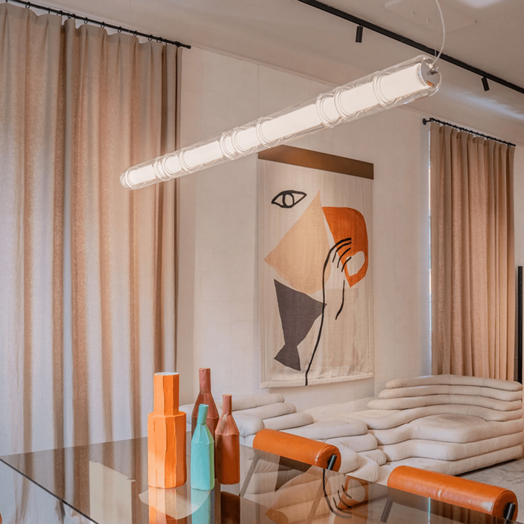 STACKING S 180 H RIG Linear Pendant by Leucos