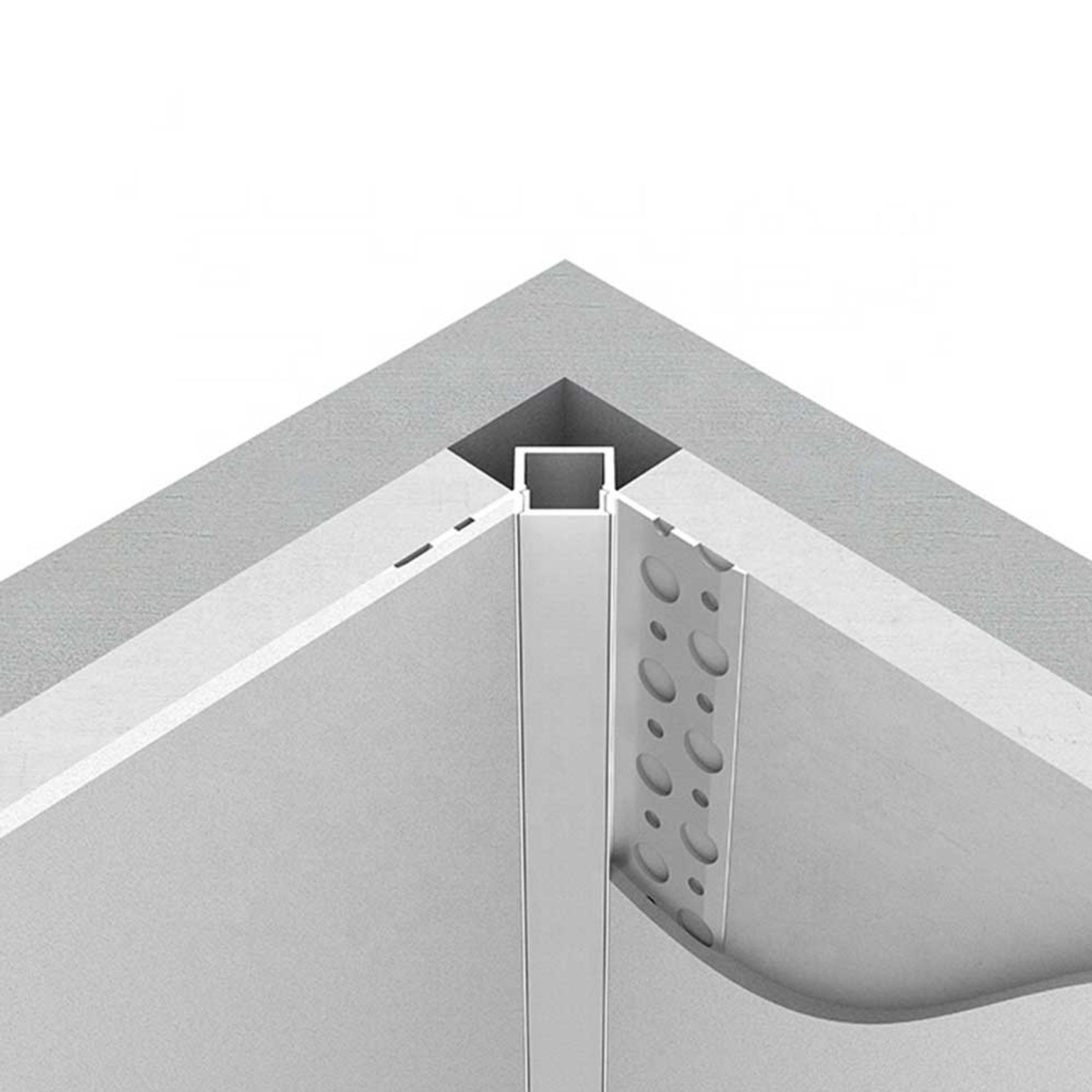 TL003 Plaster-in Inner Corner Extrusion