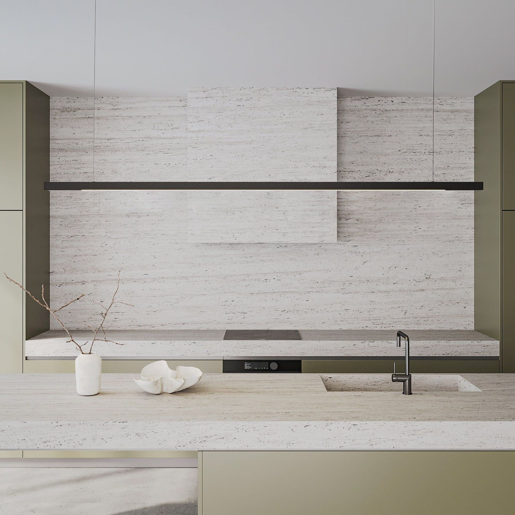 Capsühl Linear LED Pendant Black