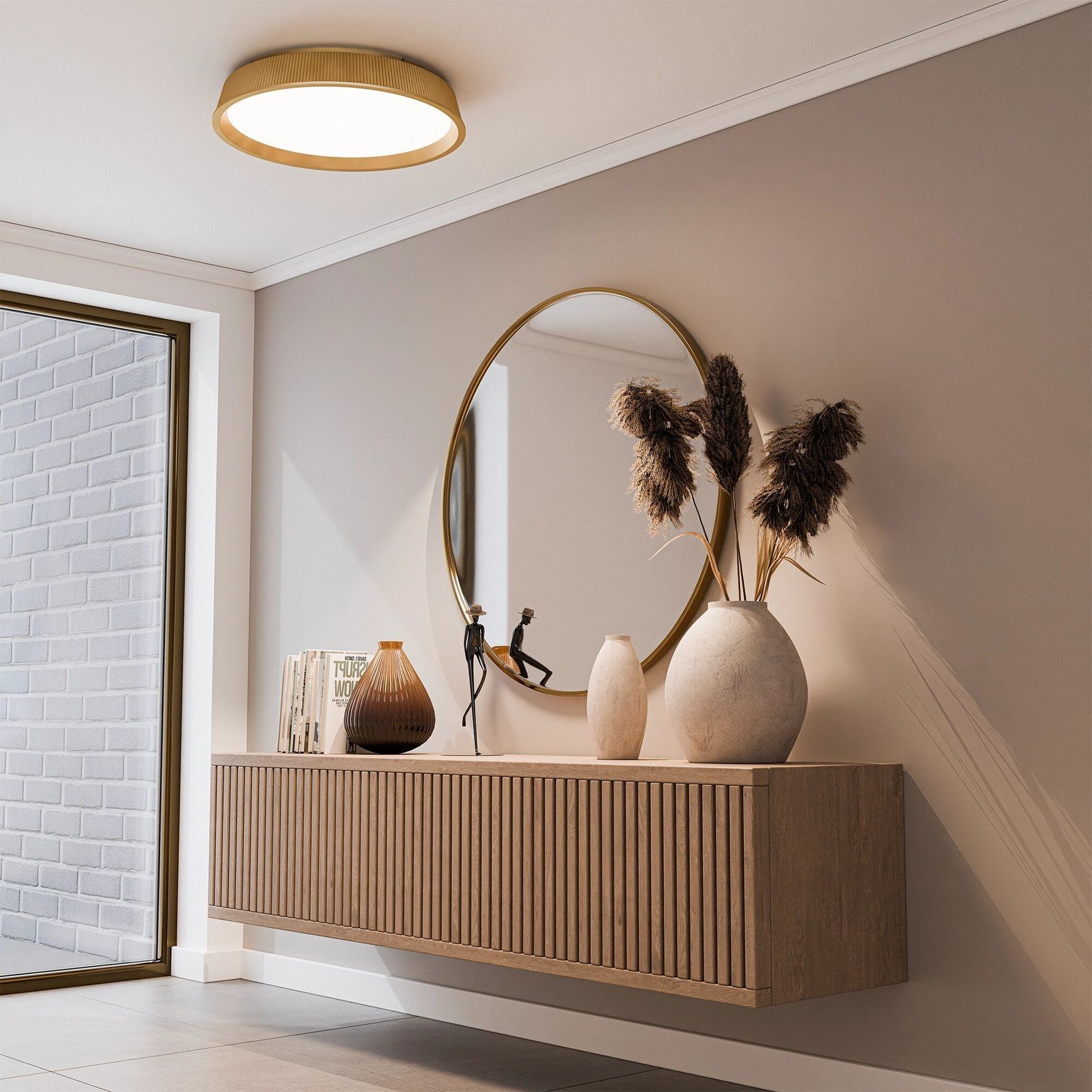 Kinglet Ribbed Ceiling Light