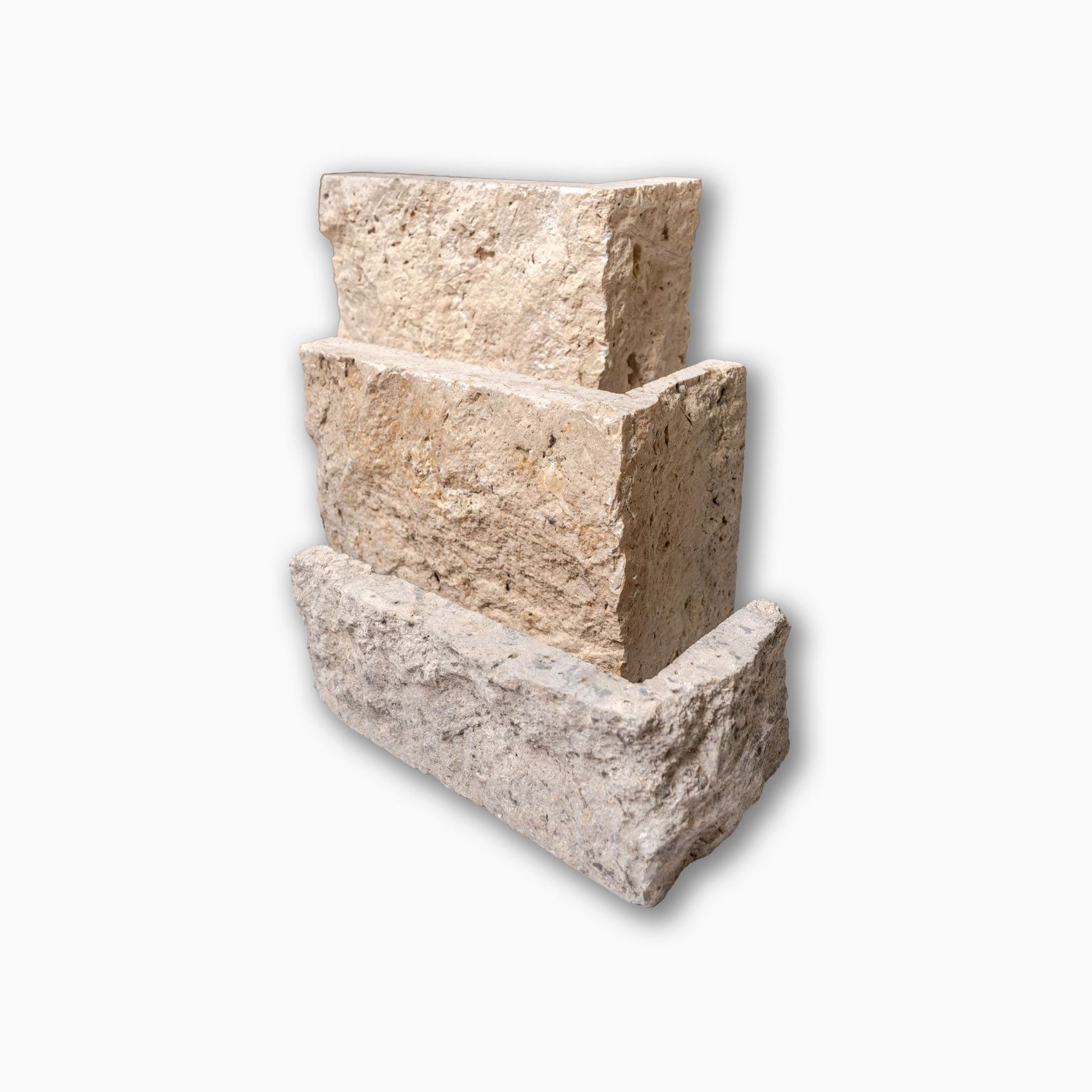 Latte Travertine Rockface | Cladding - Loose