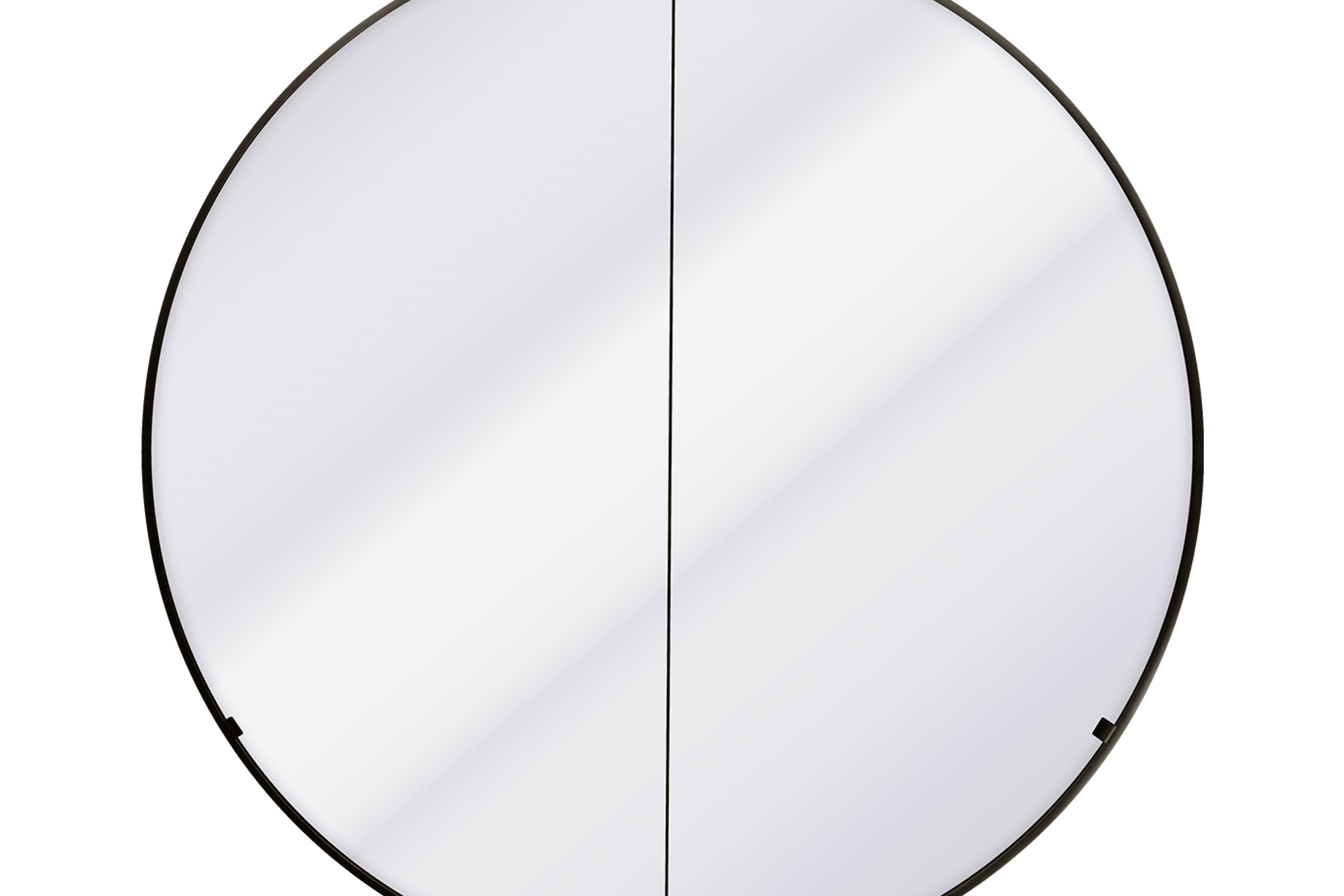 Kzoao 900mm Round Black Mirror Cabinet