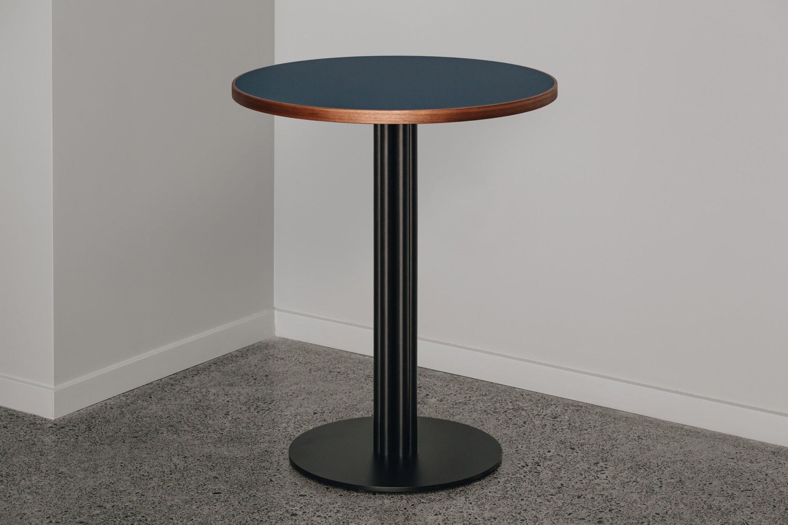 Round Timber Edged Laminate Top