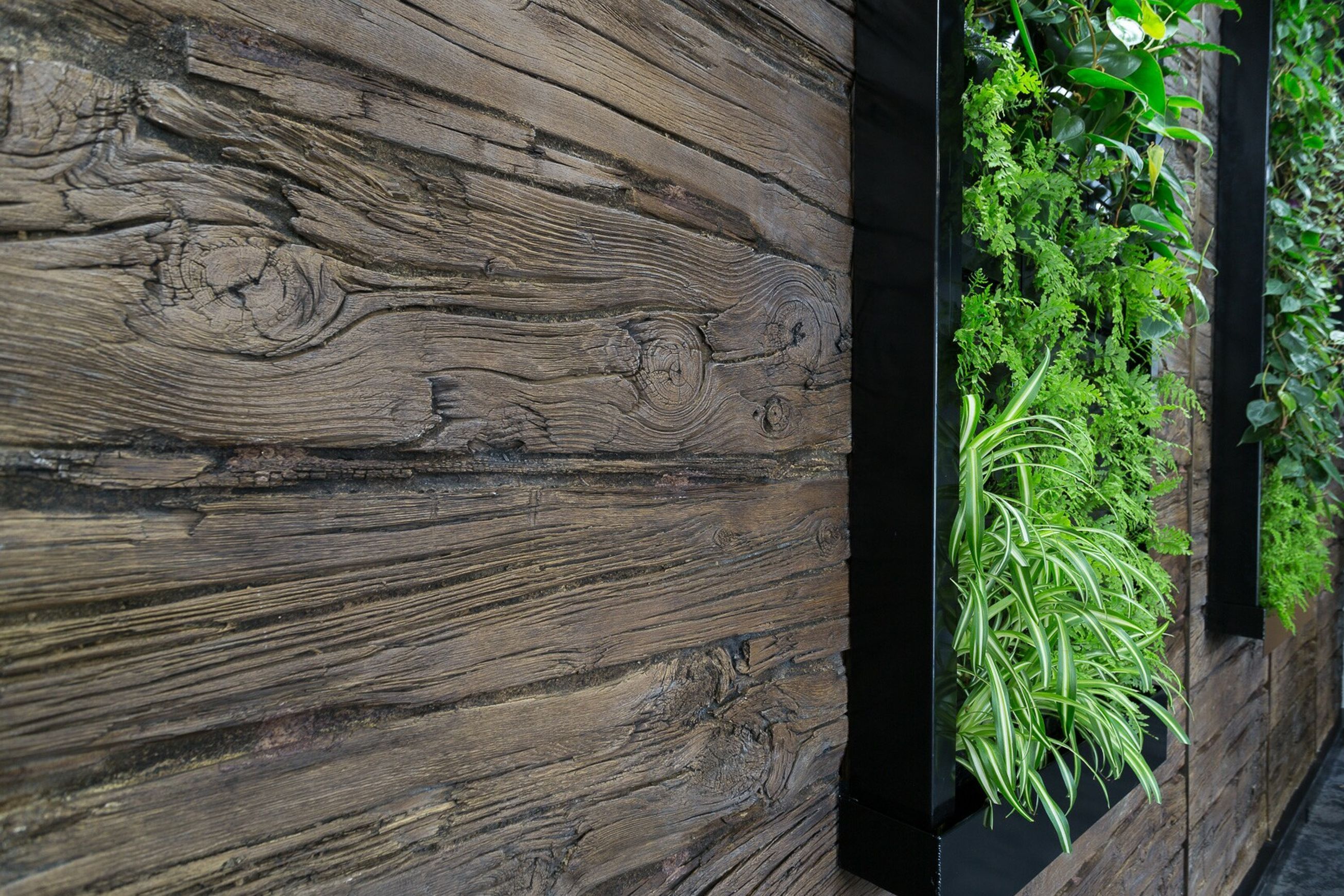 Wooden Sleeper Wall Panels by Muros | Walnut Raw Timber