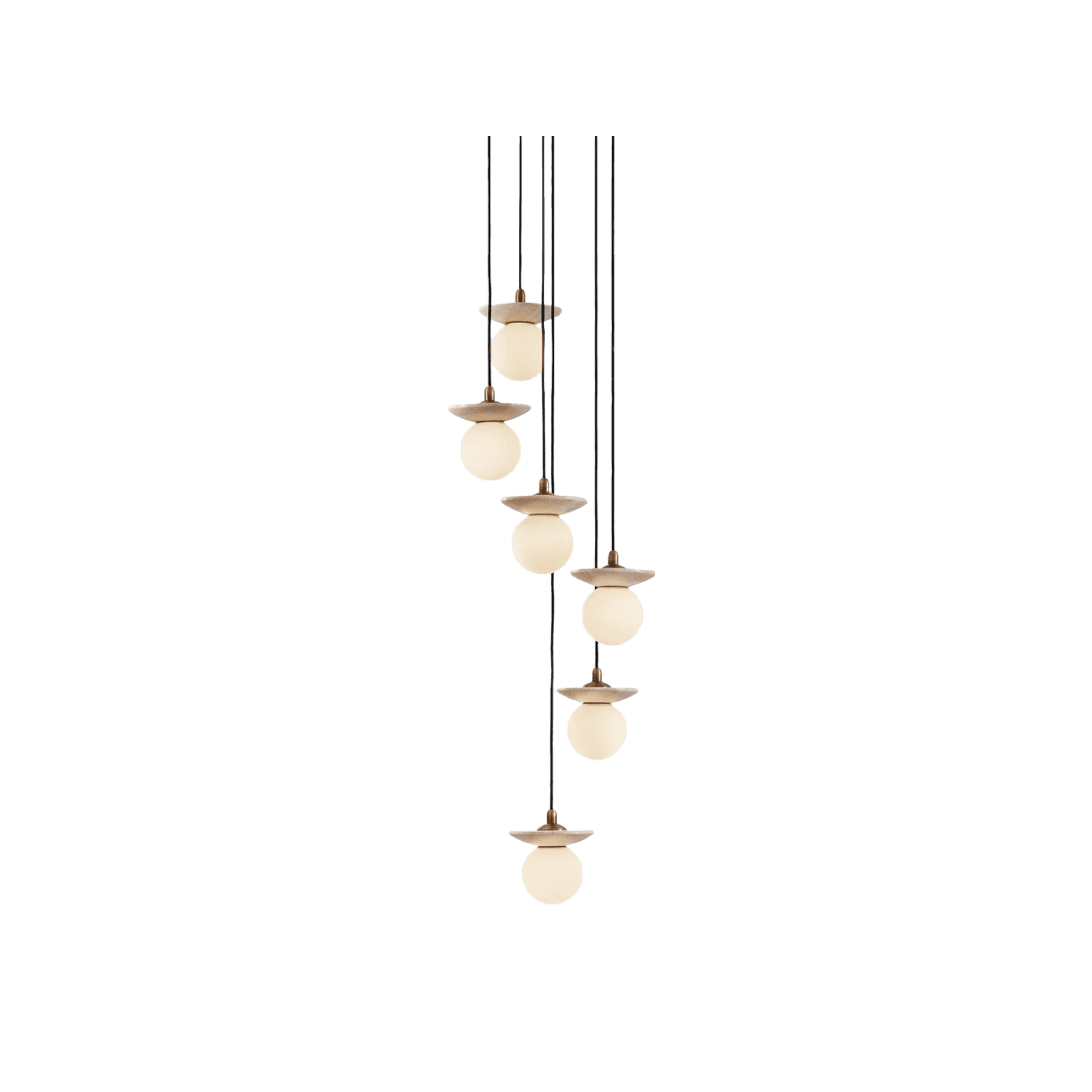 Orbit Stone 6lt Pendant Light