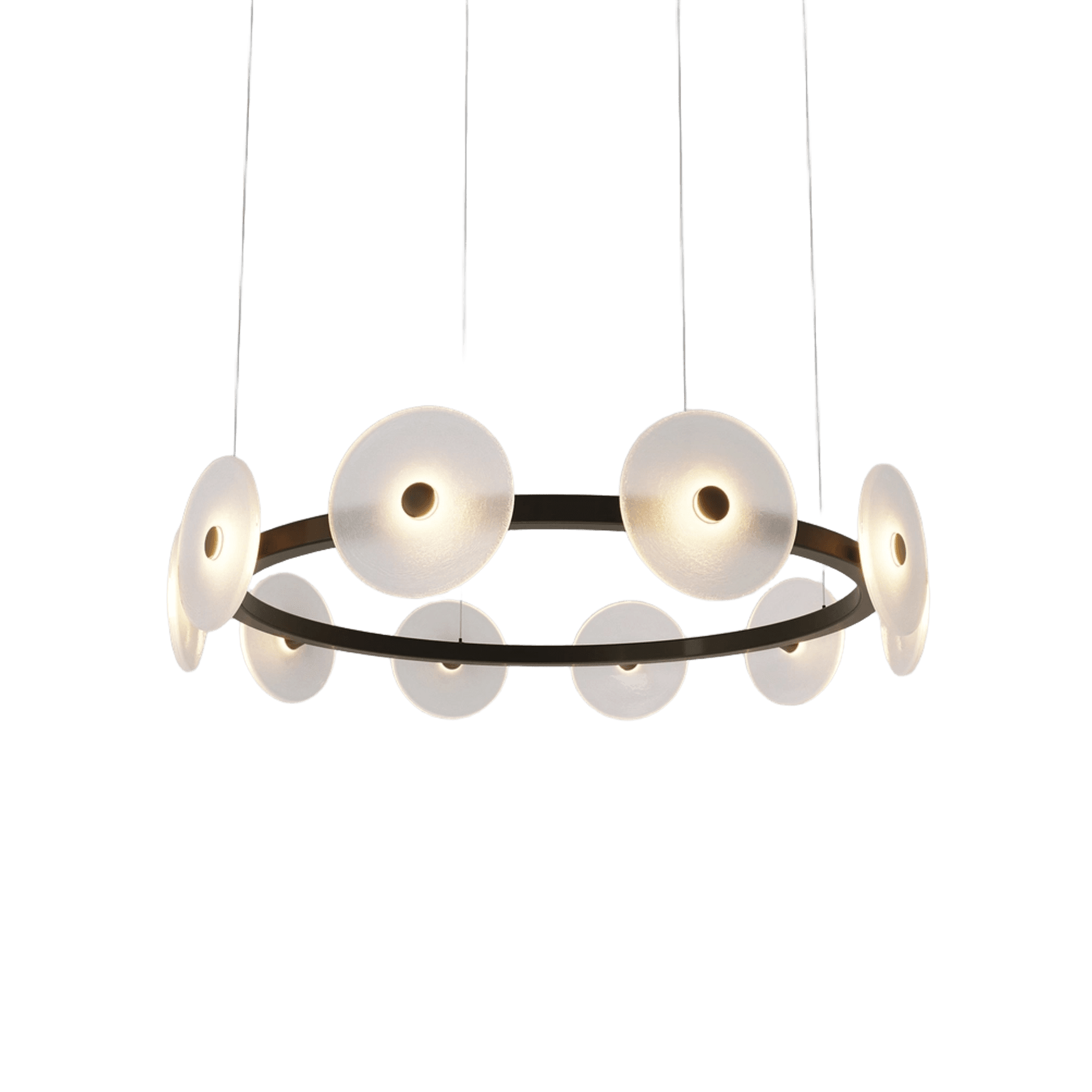 Coral Ring Pendant (10) - Frosted Glass