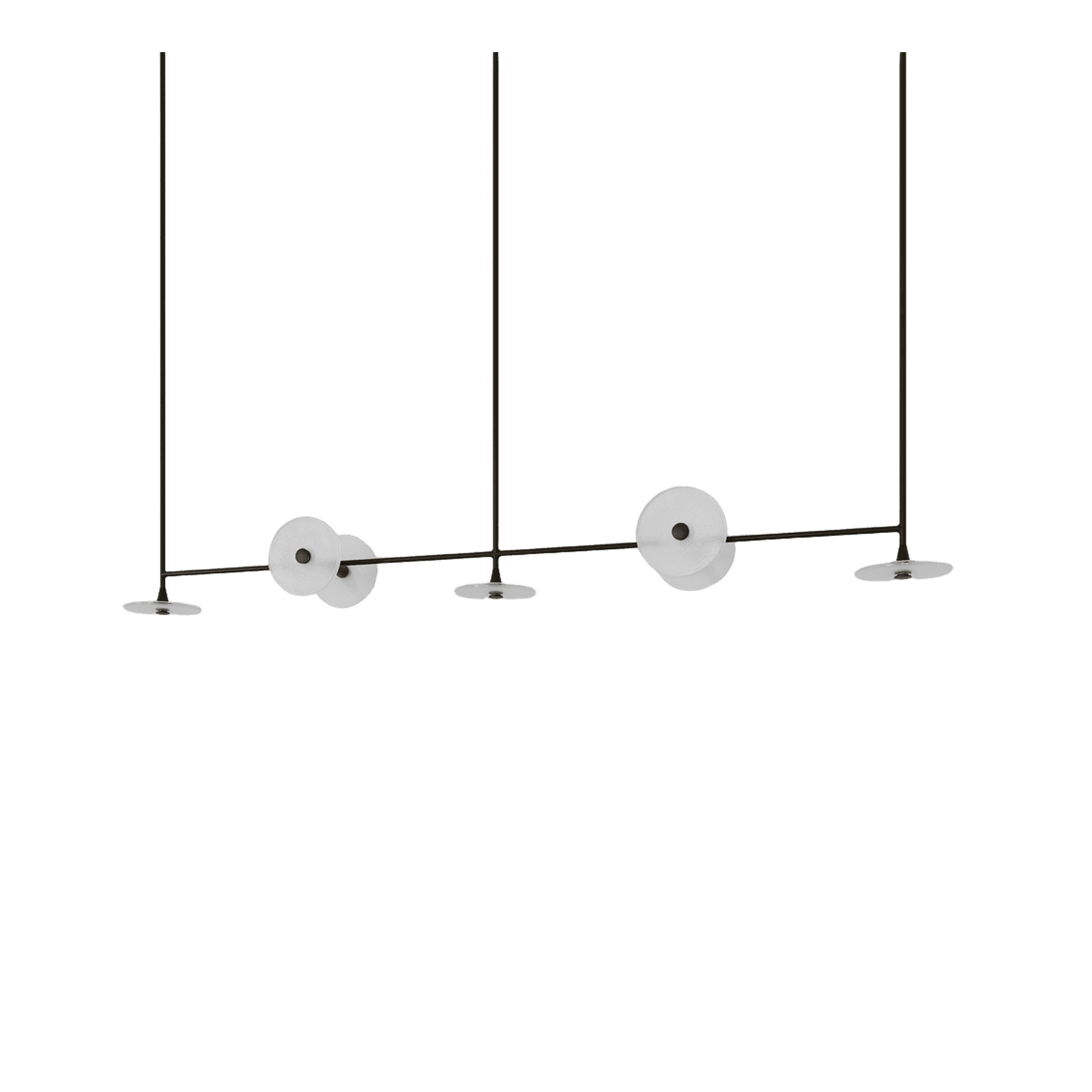 Coral Linear Rod Pendant (Seven Coral Pieces)