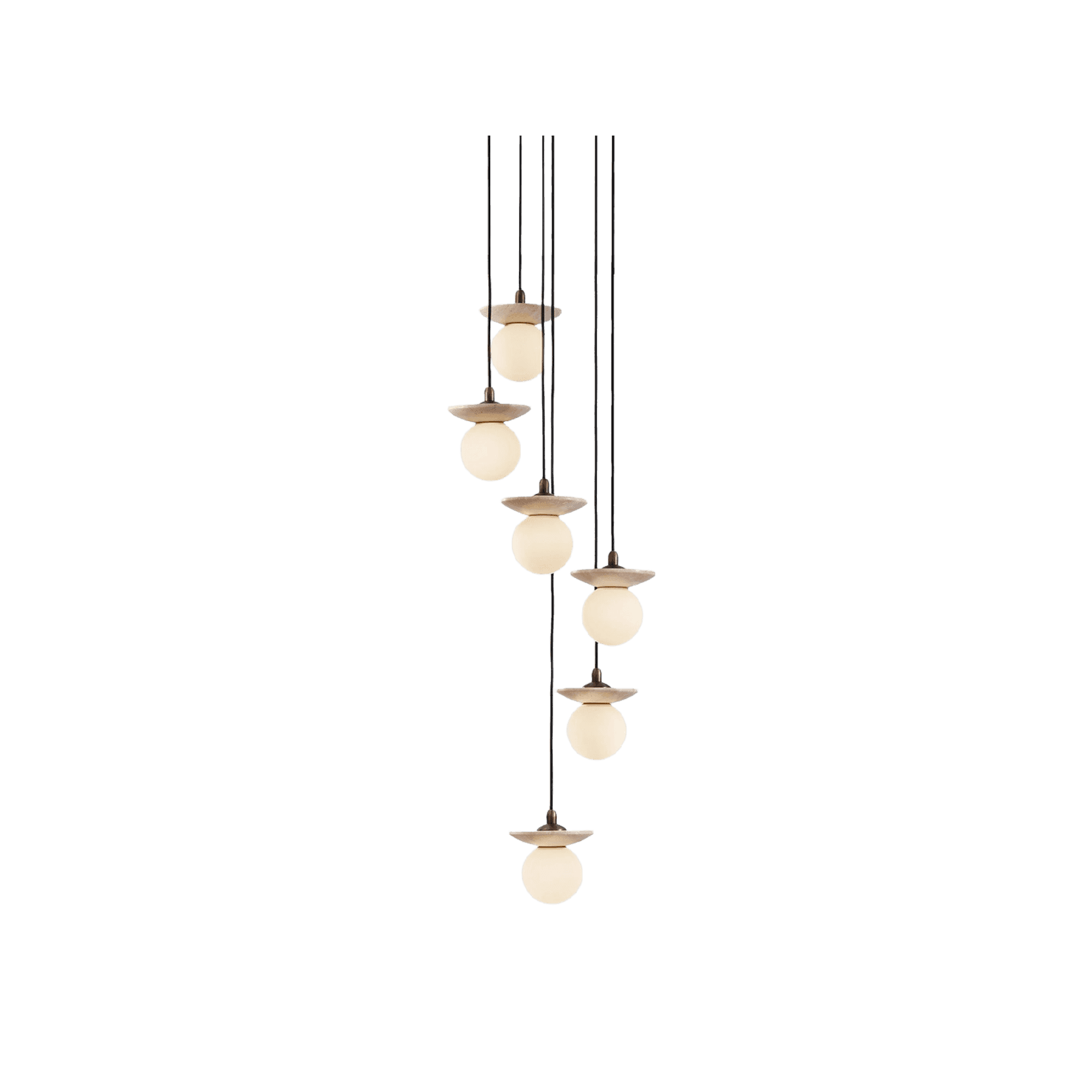 Orbit Stone 6lt Pendant Light