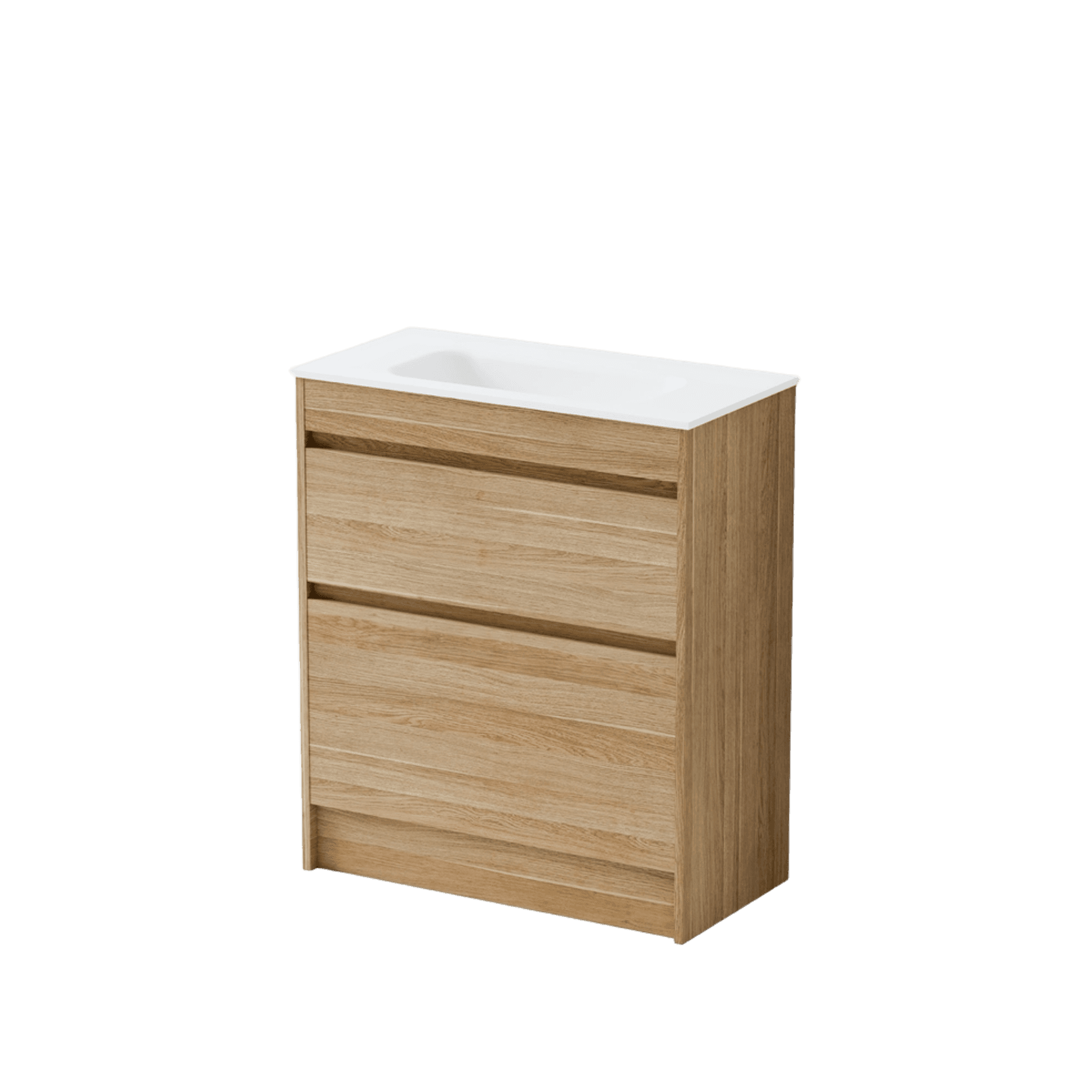Luxe 750 Slim Floorstanding Vanity | 2 Drawer
