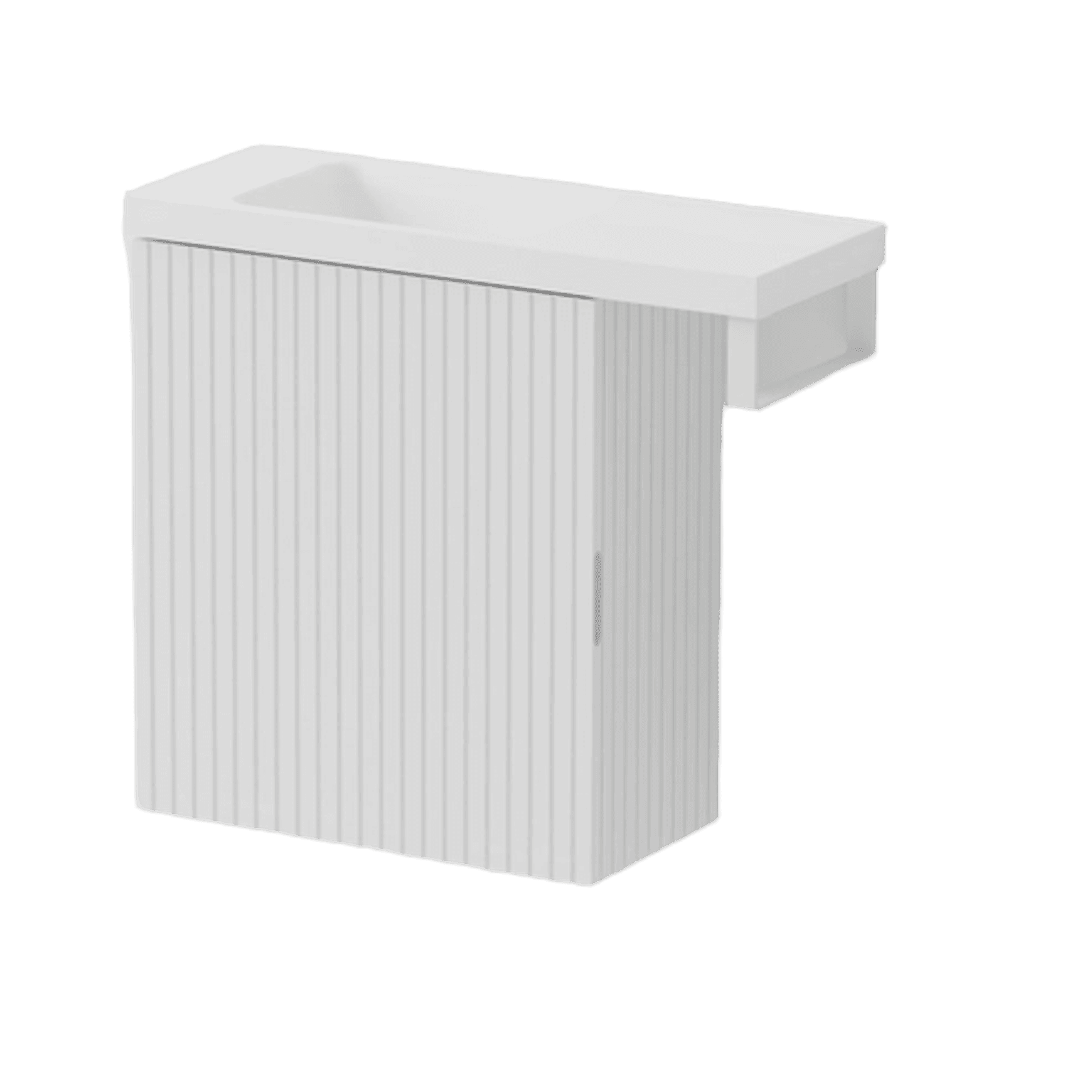 Aria 450 WC Vanity with Offset 600 Basin & Towel Rail