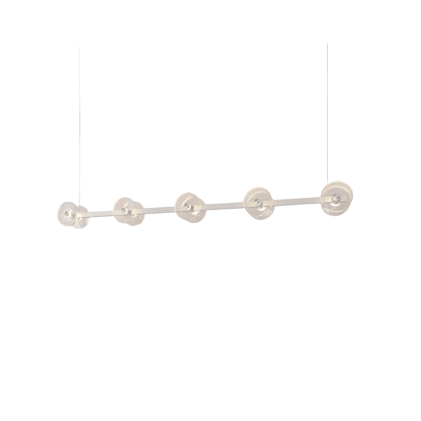 Coral Linear Bar Pendant - Clear Glass