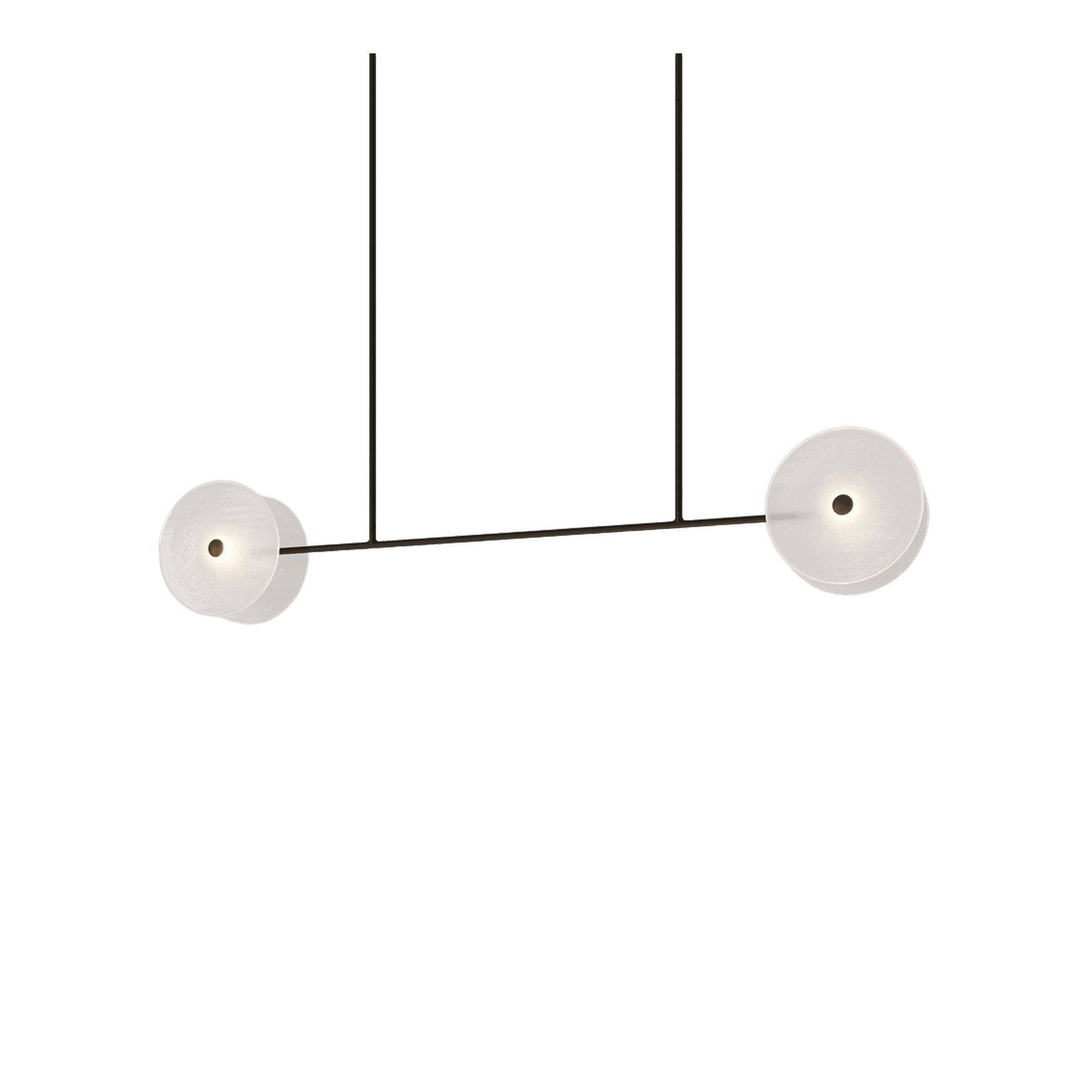 Coral Linear Rod Pendant ( Four Coral Pieces )