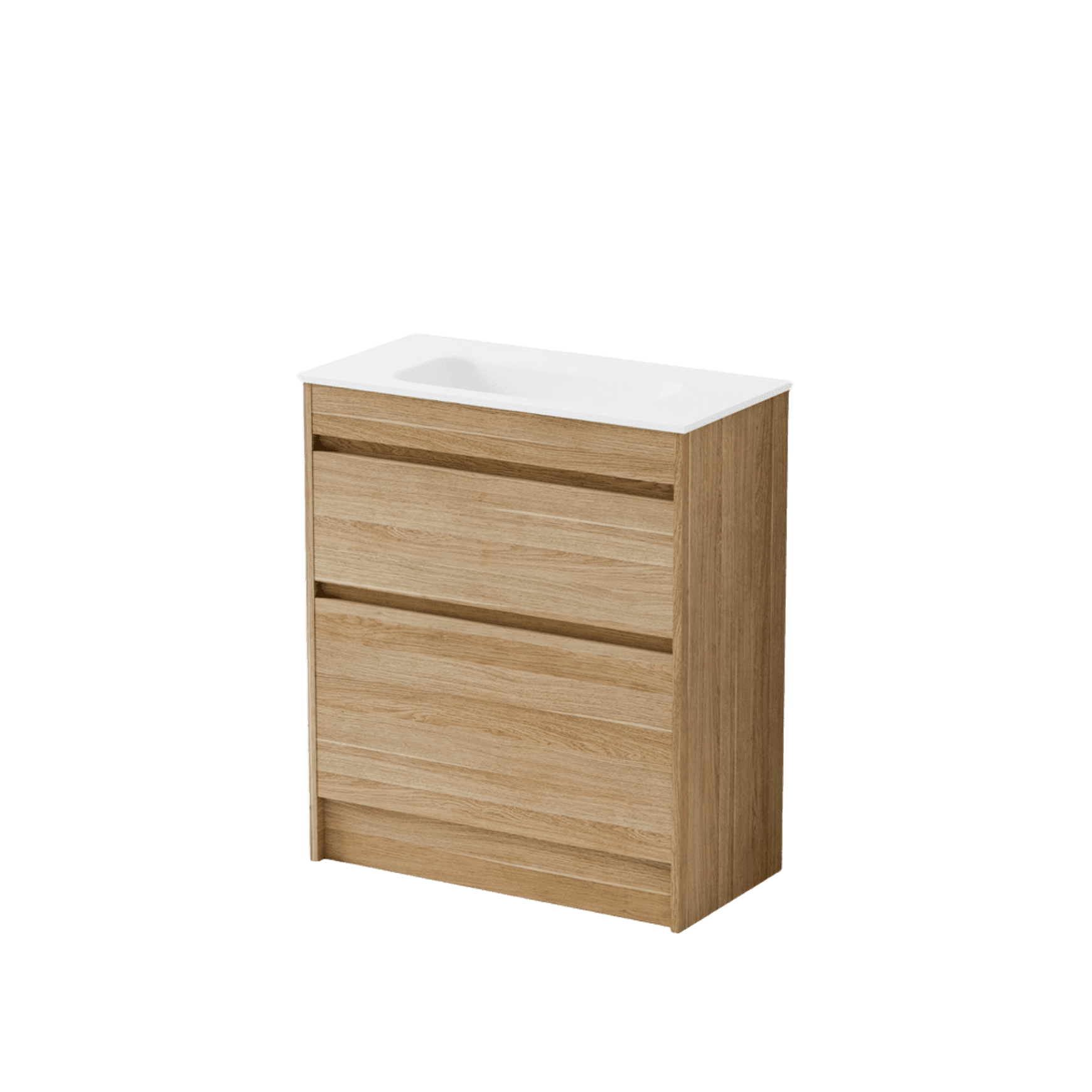 Luxe 750 Slim Floorstanding Vanity | 2 Drawer
