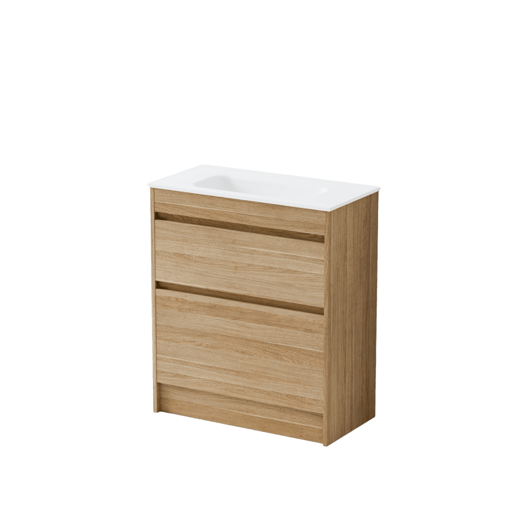Luxe 750 Slim Floorstanding Vanity | 2 Drawer