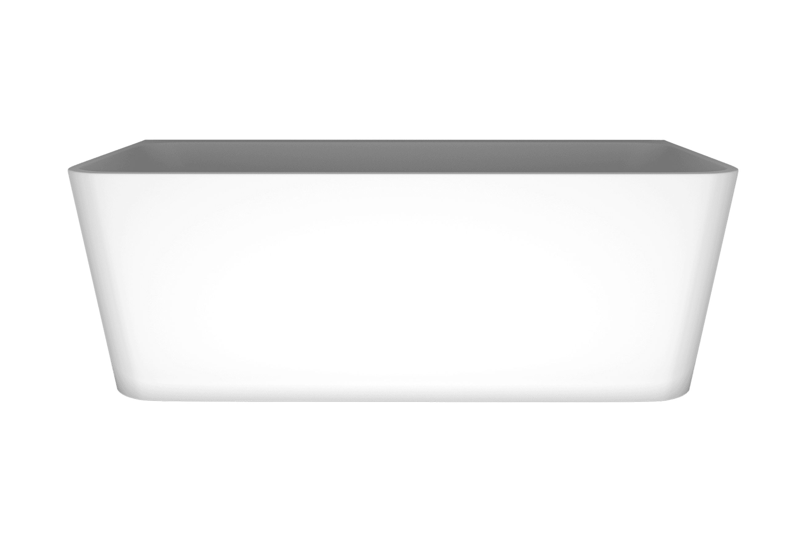 'The Smith' Bath 1700mm Back To Wall Matte White Acrylic