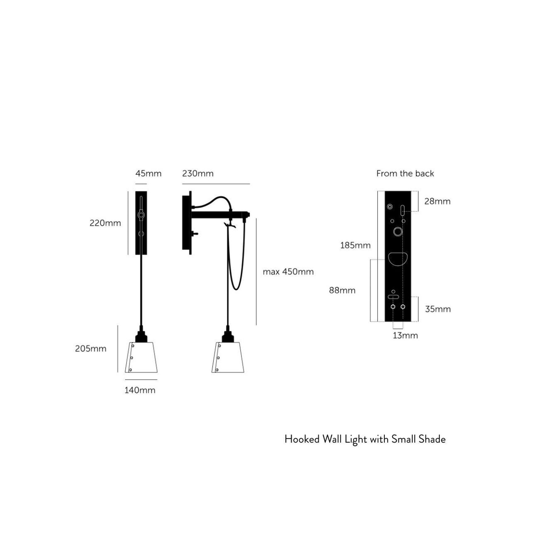 Hooked Wall Light with Shade