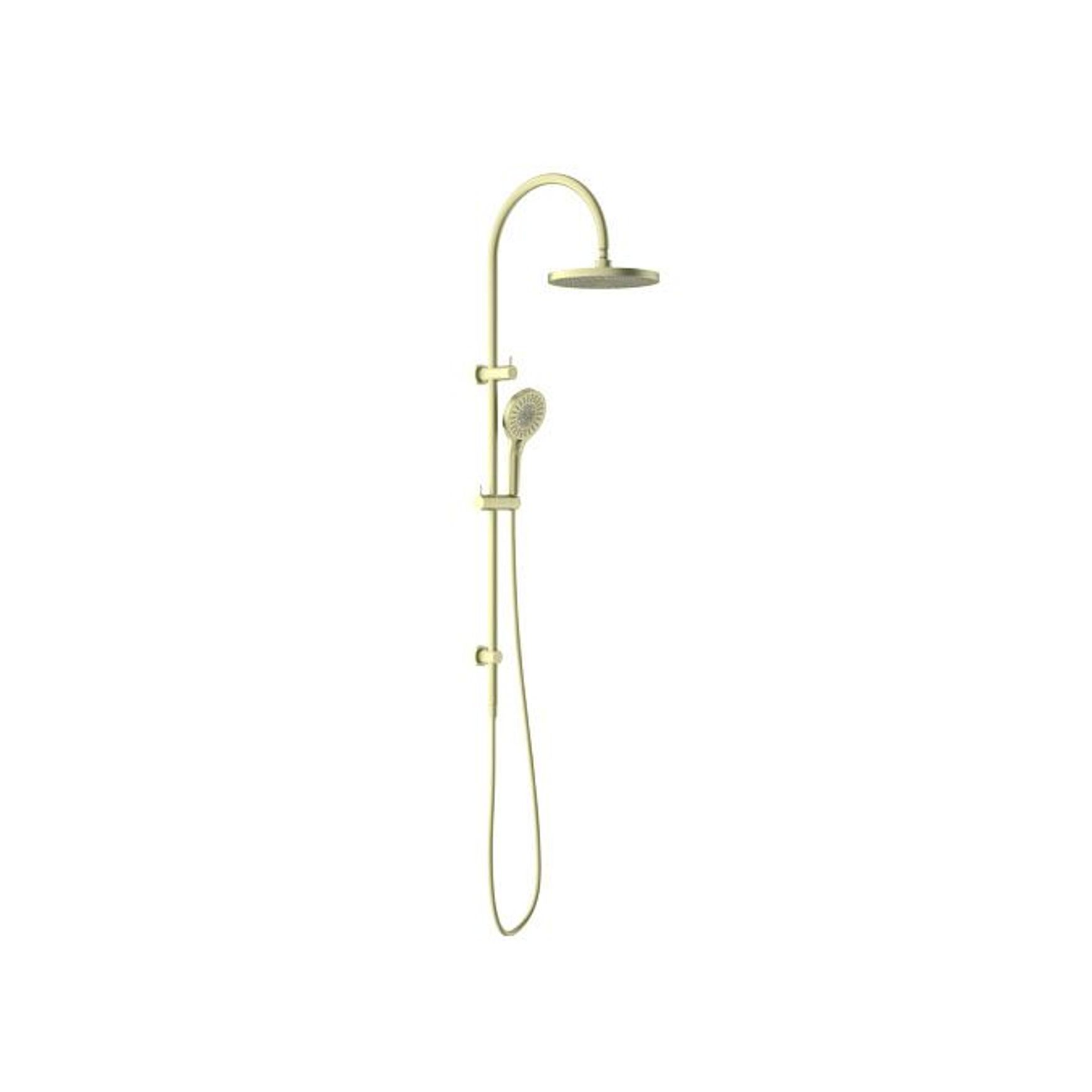 Opal Twin Shower Brushed Gold