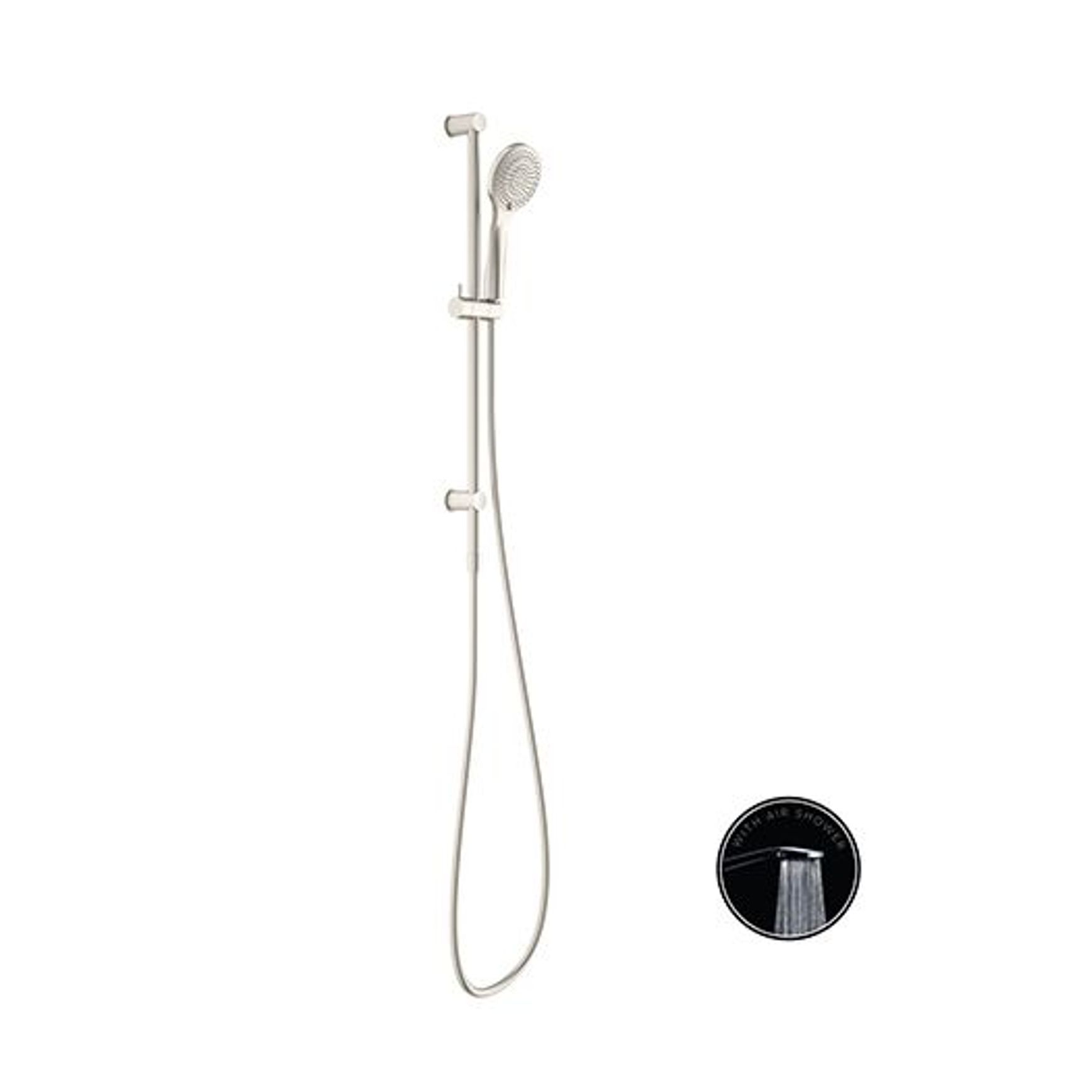 Opal Shower Rail With Air Shower Brushed Nickel