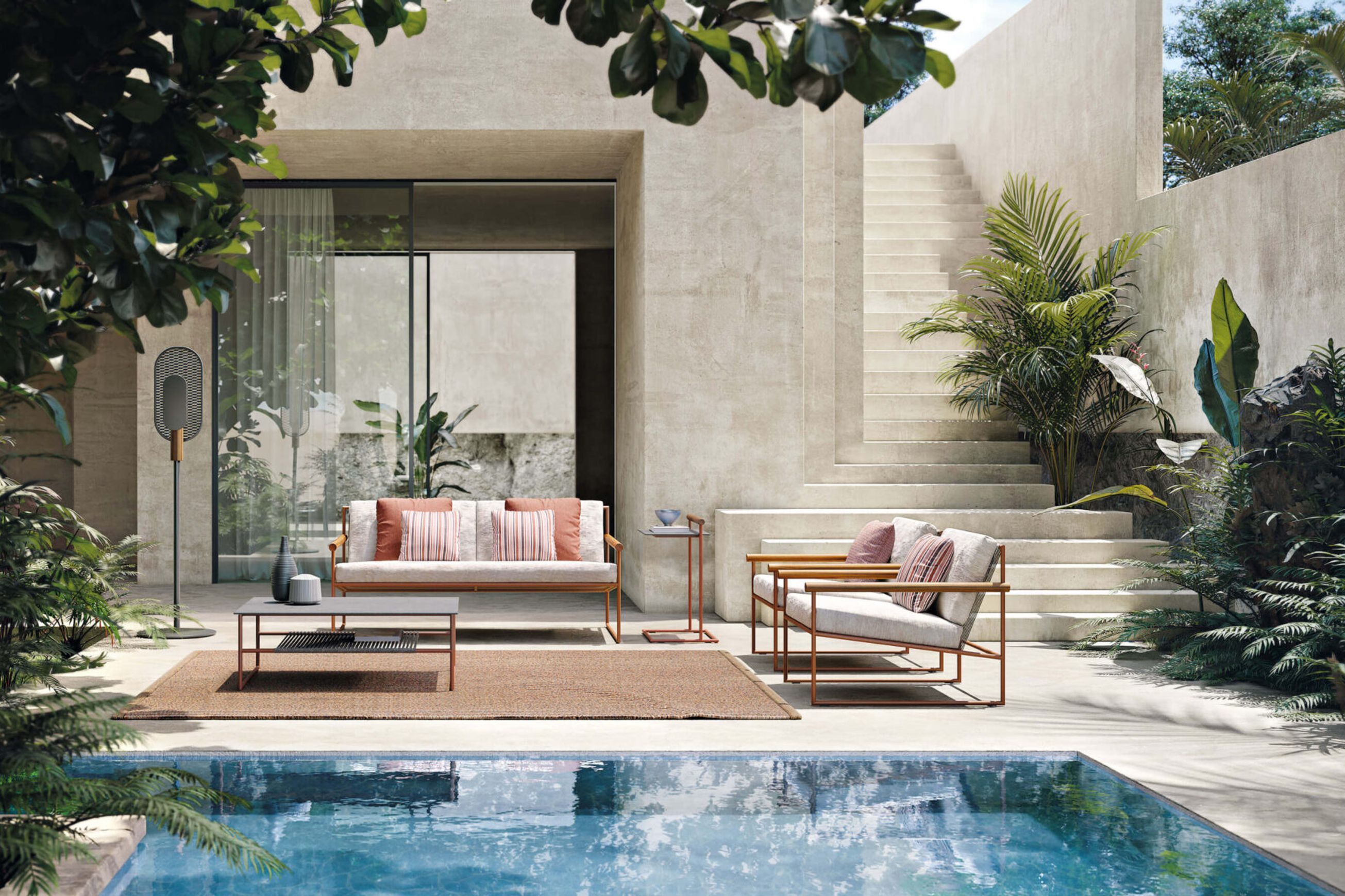 Pipe Outdoor 2 Seater Sofa by Atmosphera