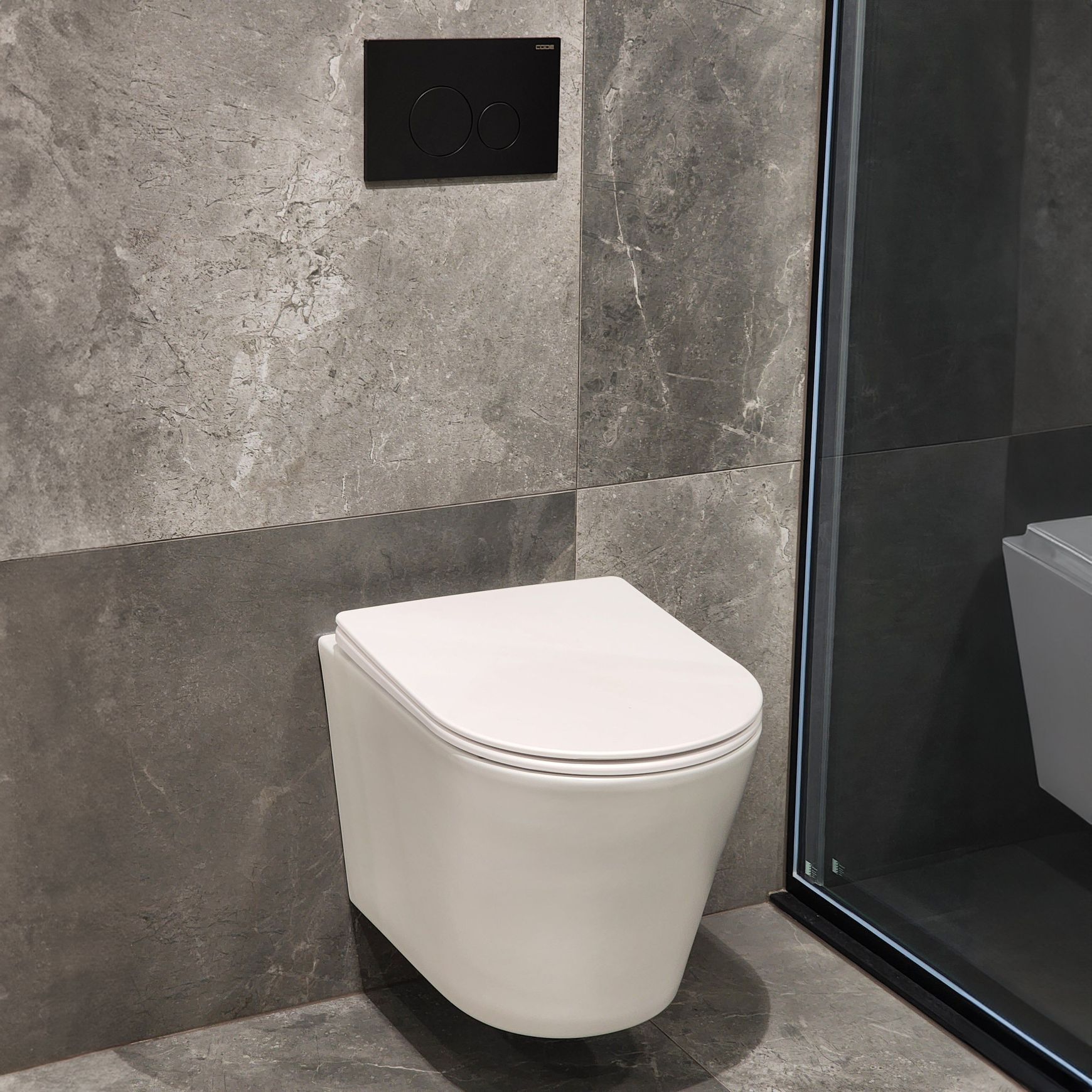 Code Pure Typhoon Wall Hung Toilet Suite | M/Black Btn