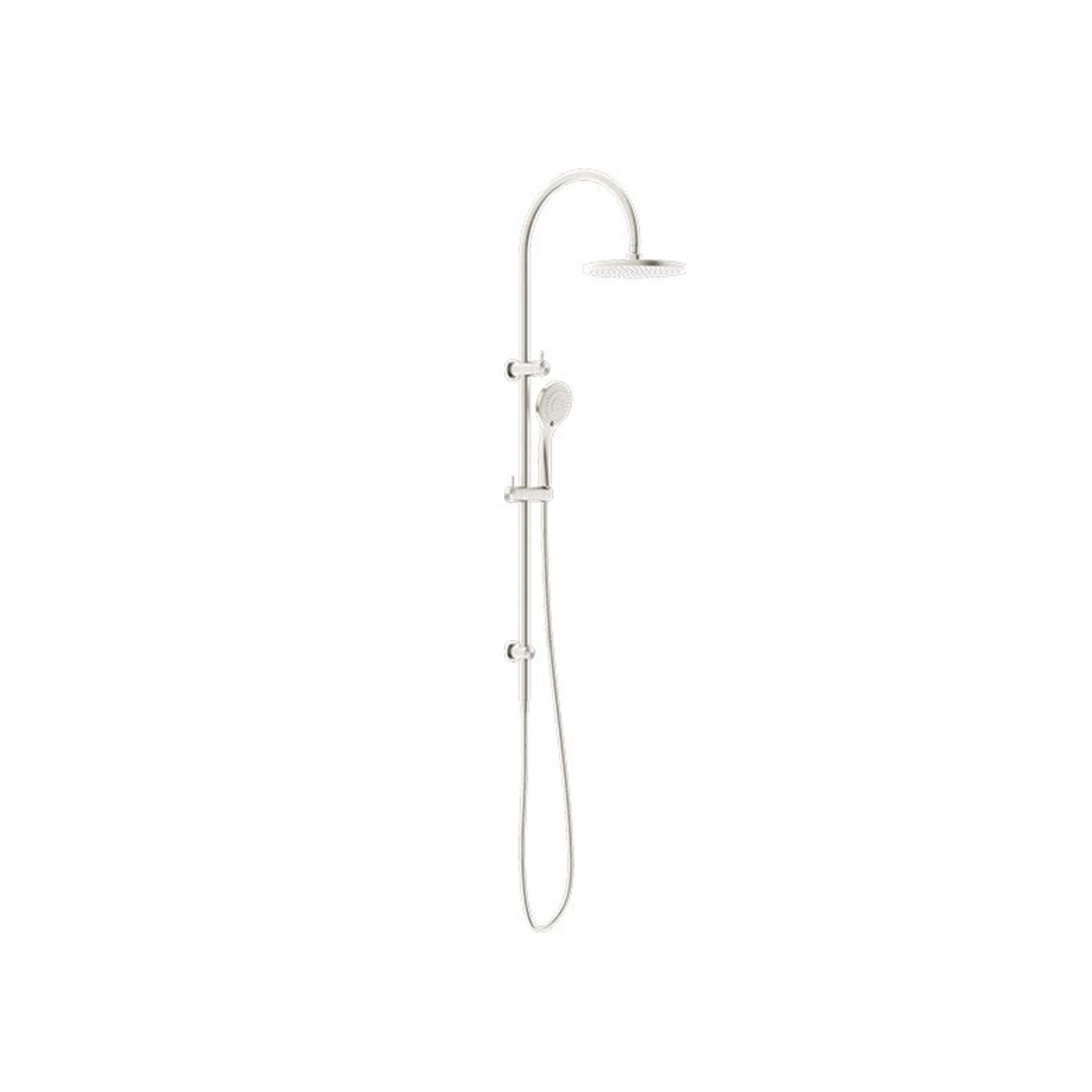 Mecca Twin Shower With Air Shower Brushed Nickel