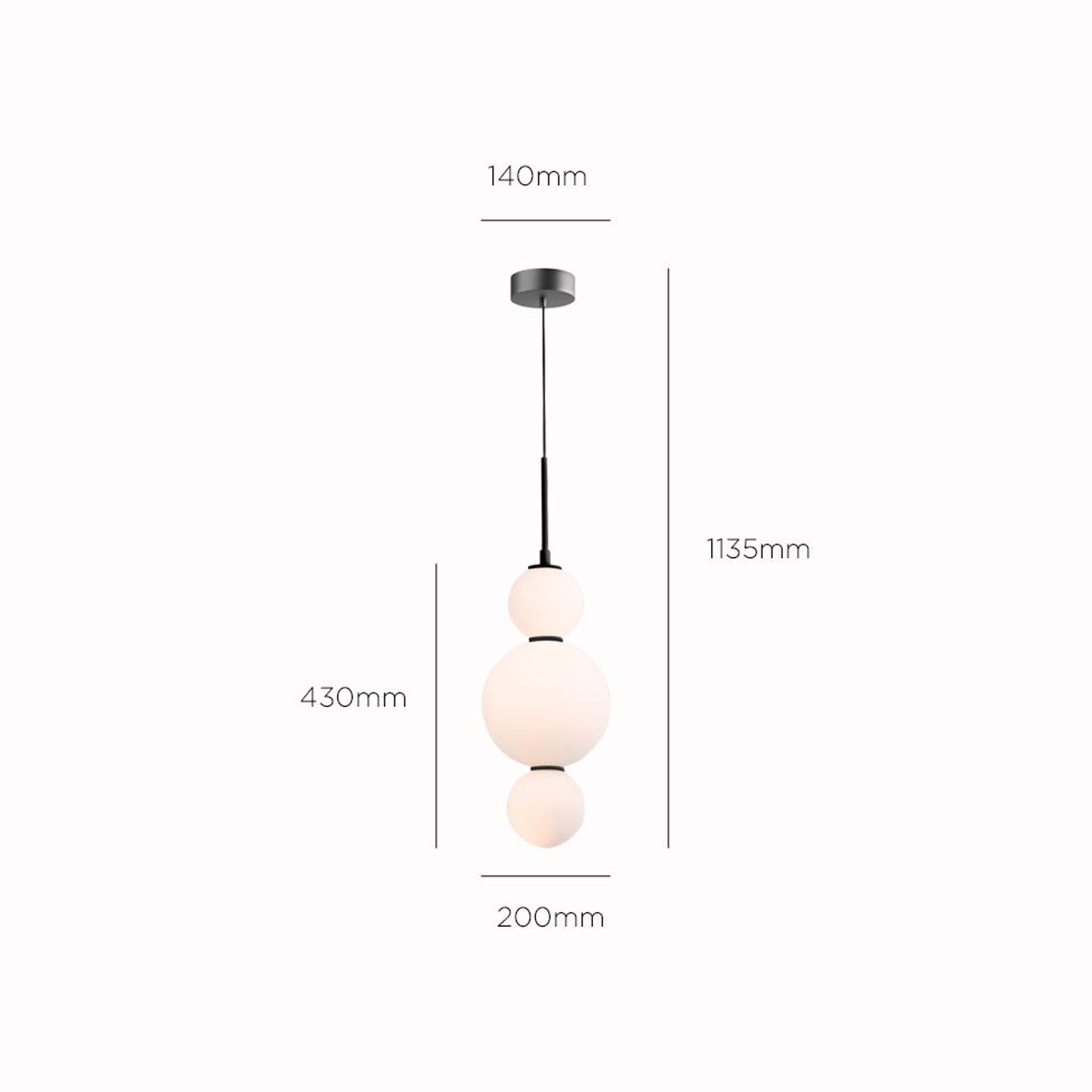 Apollo Modular C2 Pendant dimensions