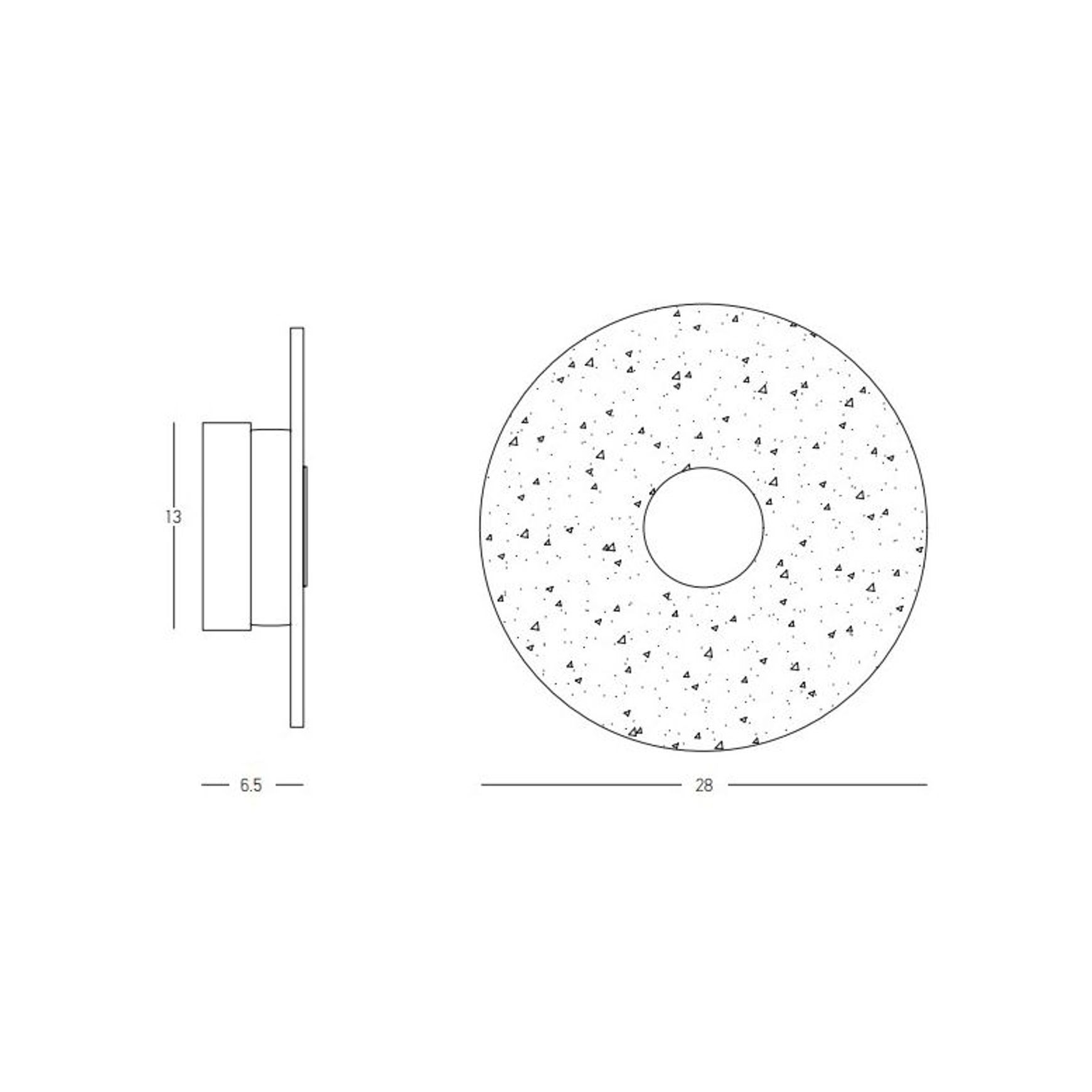 Aster 28cm Wall Light dimensions