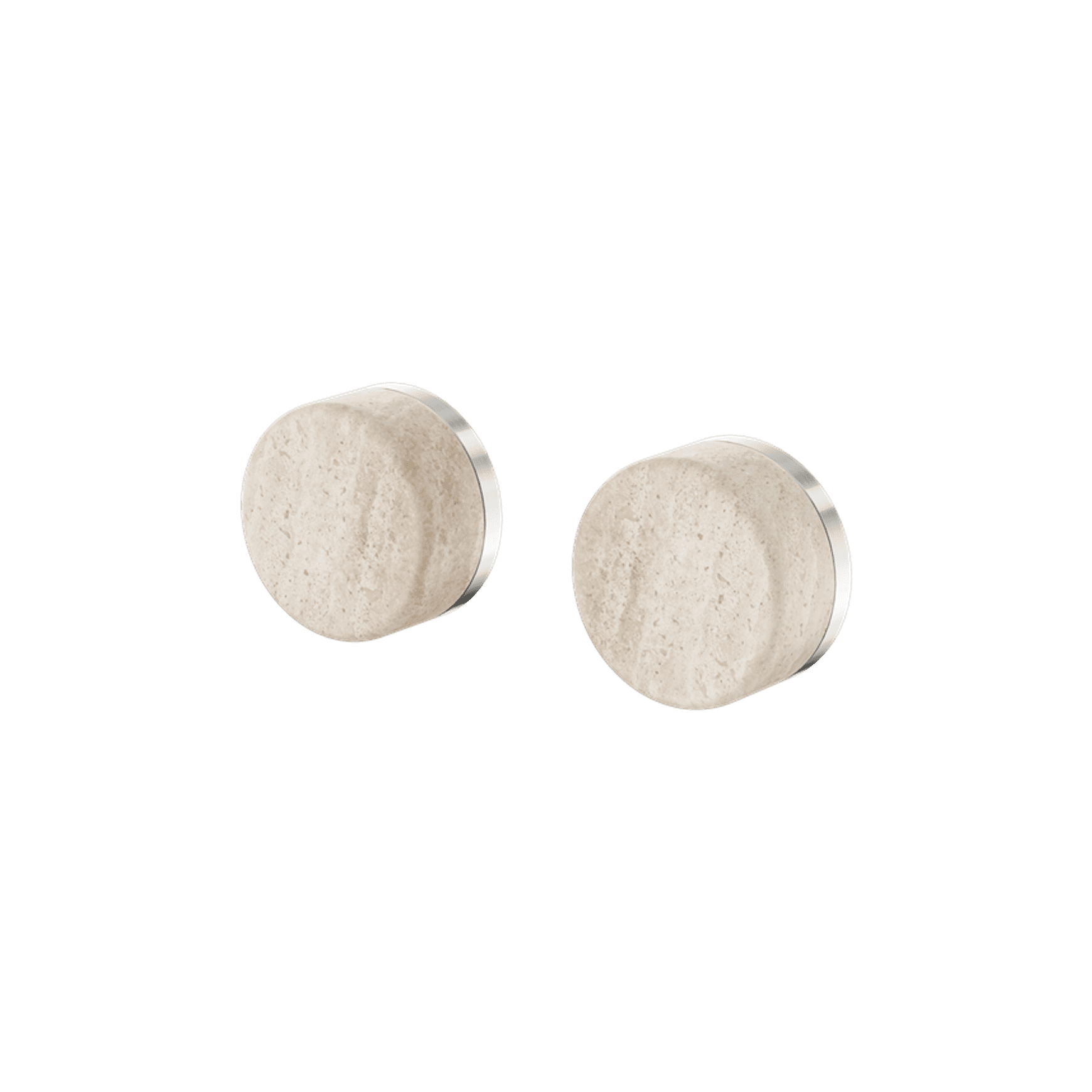 Serenity Wall Top Assembly With Rome Travertine Handle Brushed Nickel
