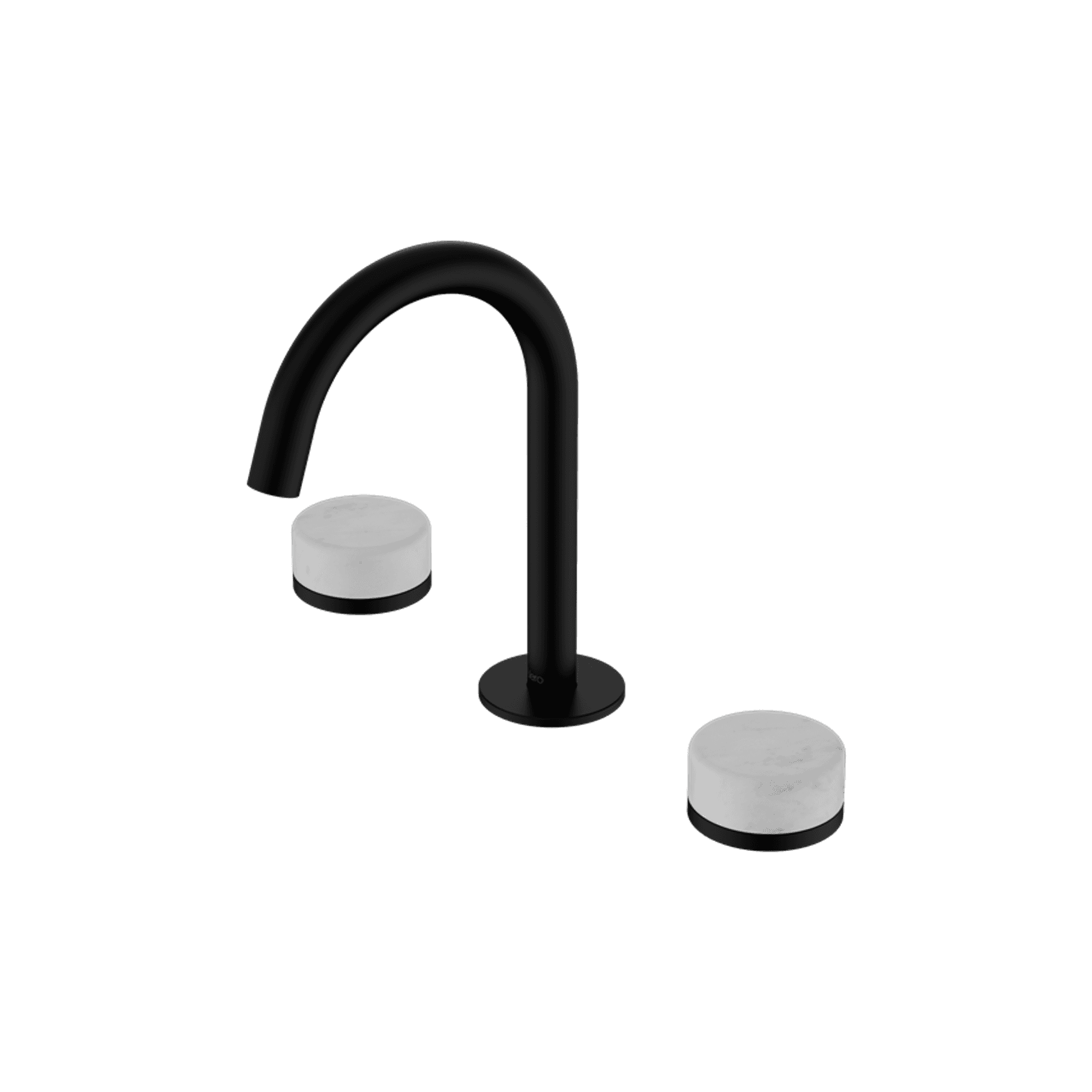 Serenity Basin Set Arc Spout With Carrara Handle Matte Black