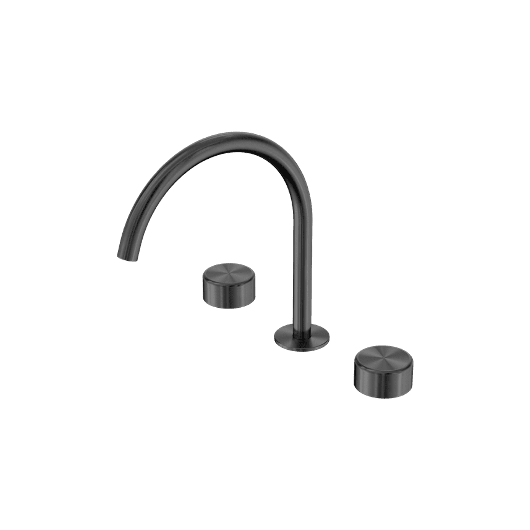 Serenity Bath/Kitchen Set Arc Spout With Metal Handle Gun Metal