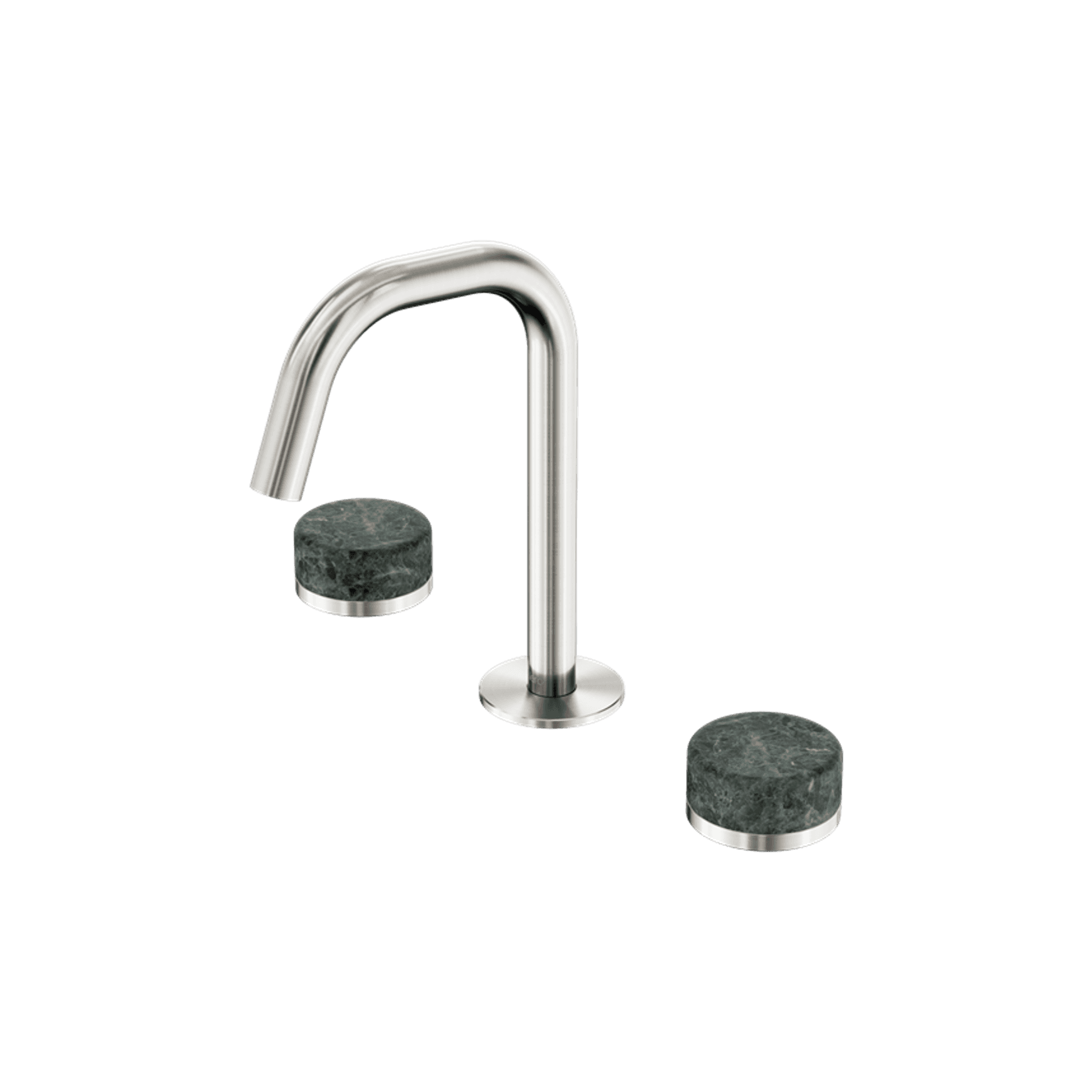 Serenity Basin Set Edge Spout With Verde Alpi Handle Brushed Nickel